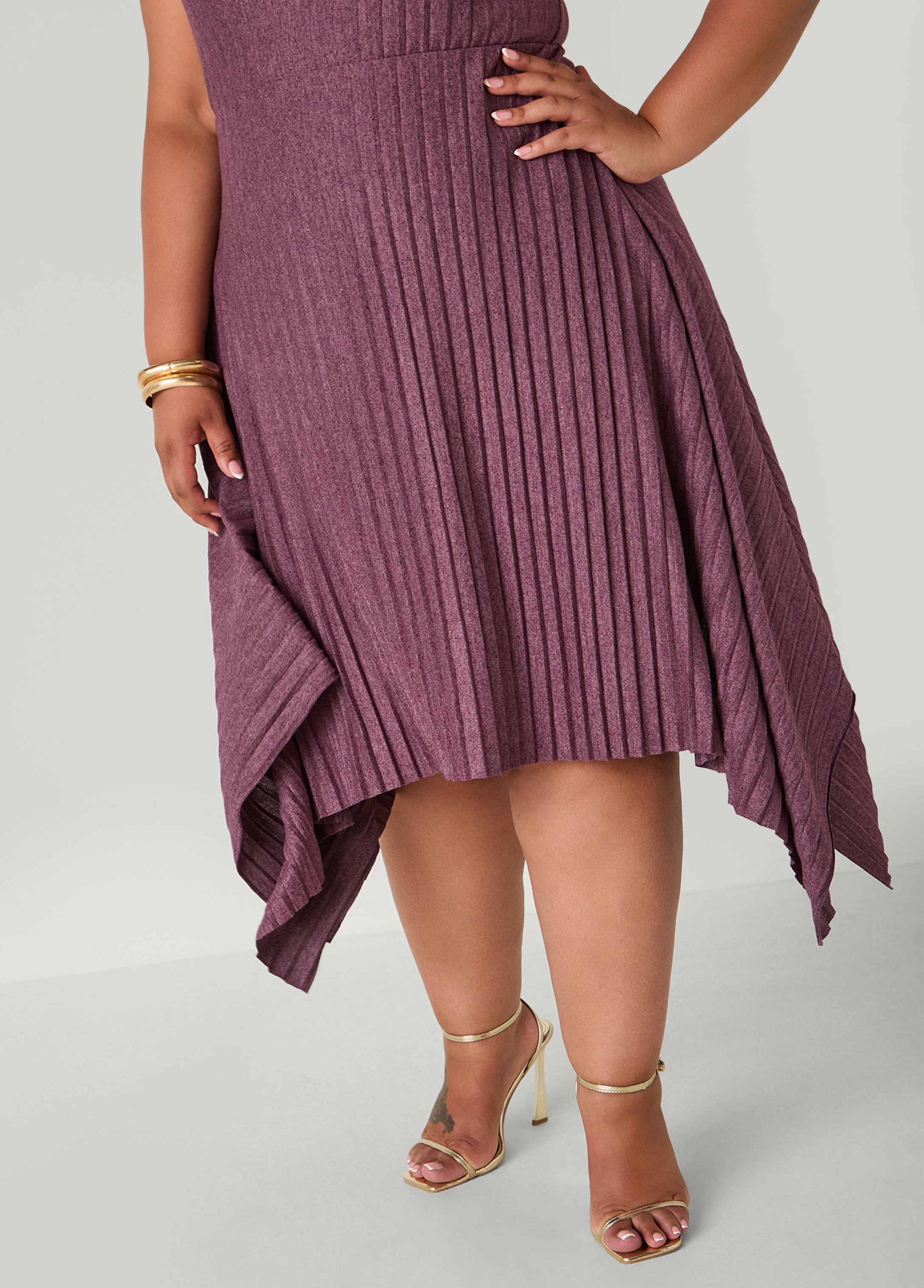 Asymmetric Pleated Skirt - Image 3