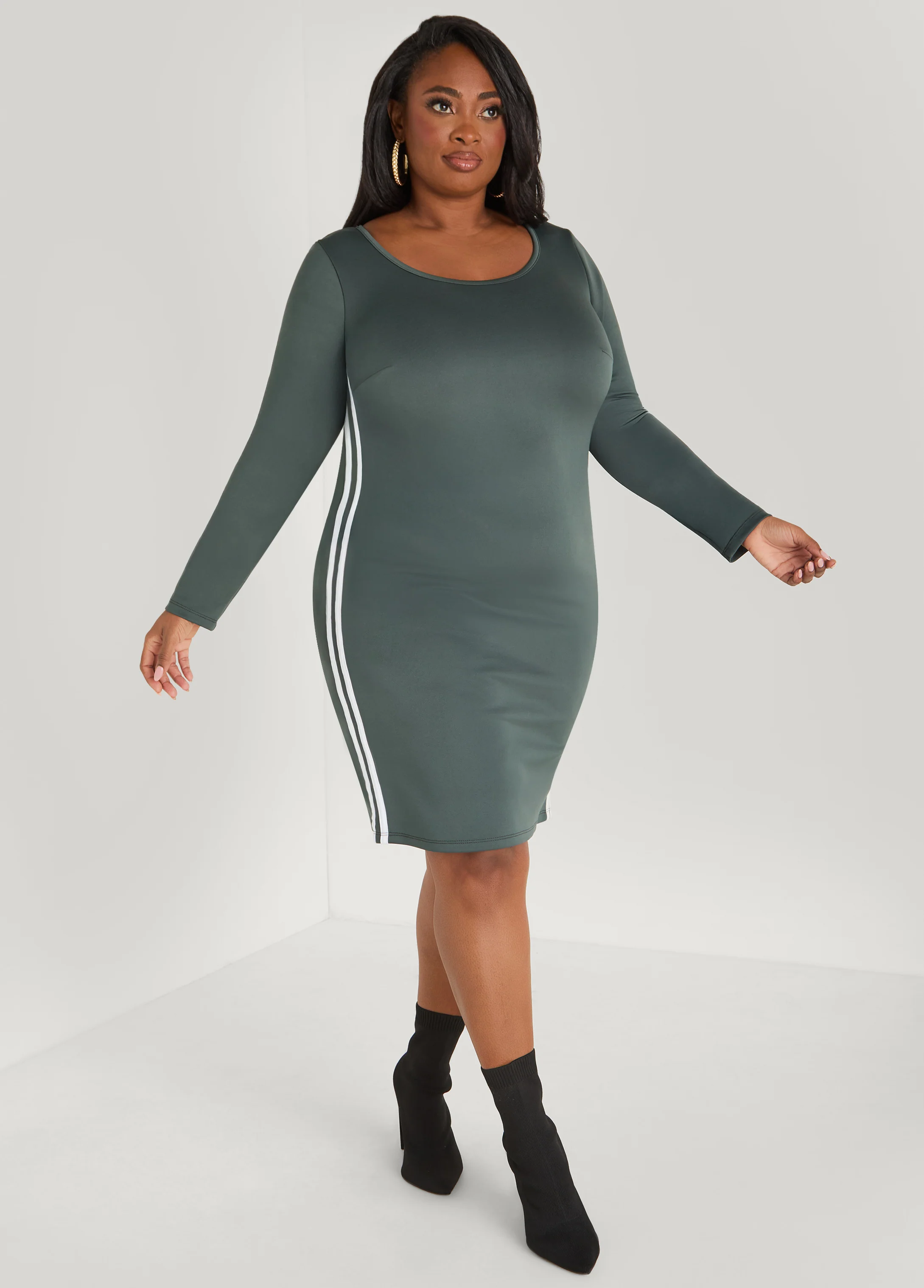 Striped Bodycon Dress - Image 3
