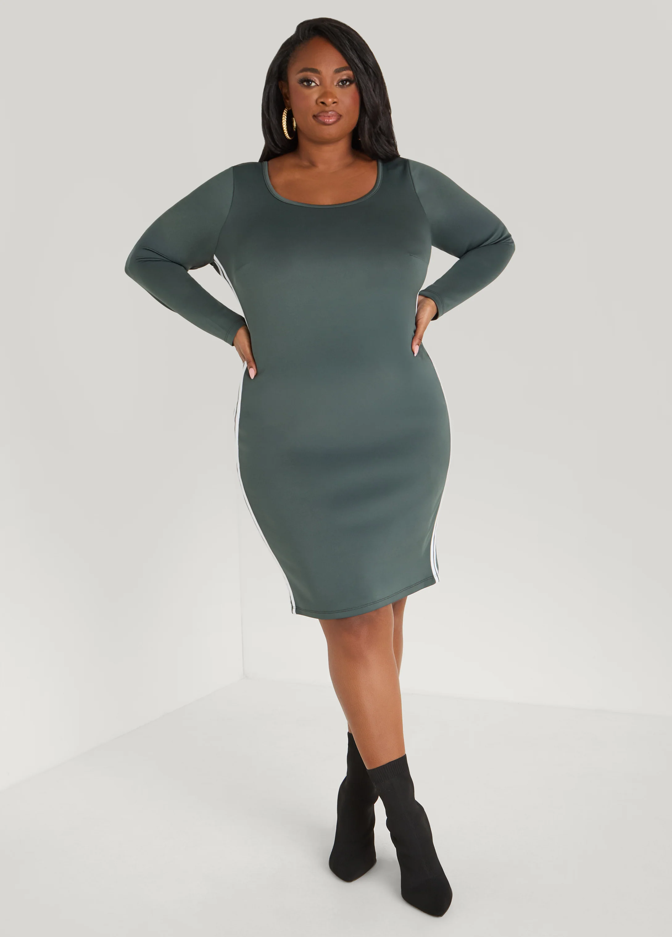 Striped Bodycon Dress - Image 4