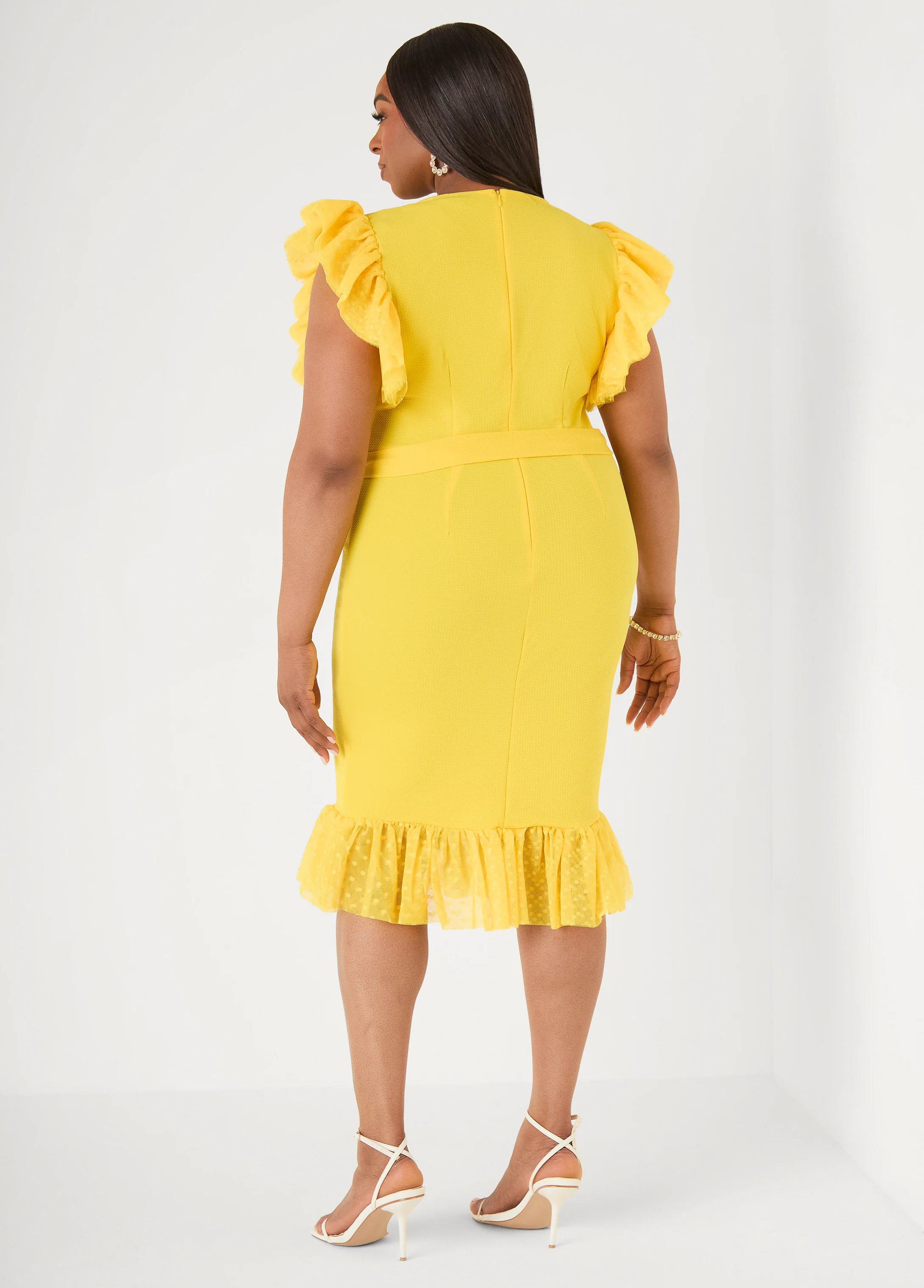 Tiered Tulle Sheath Dress - Image 2
