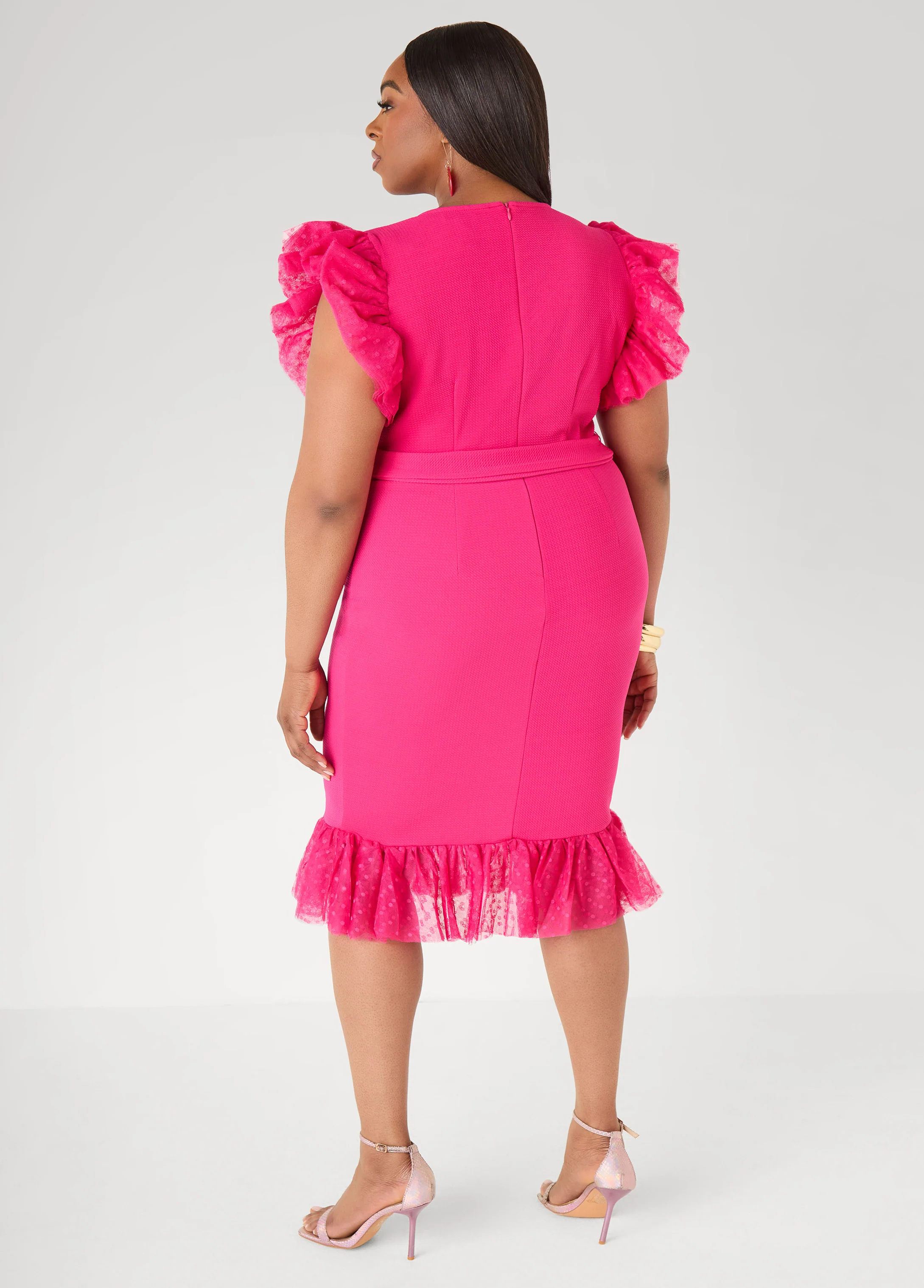 Tiered Tulle Sheath Dress - Image 6