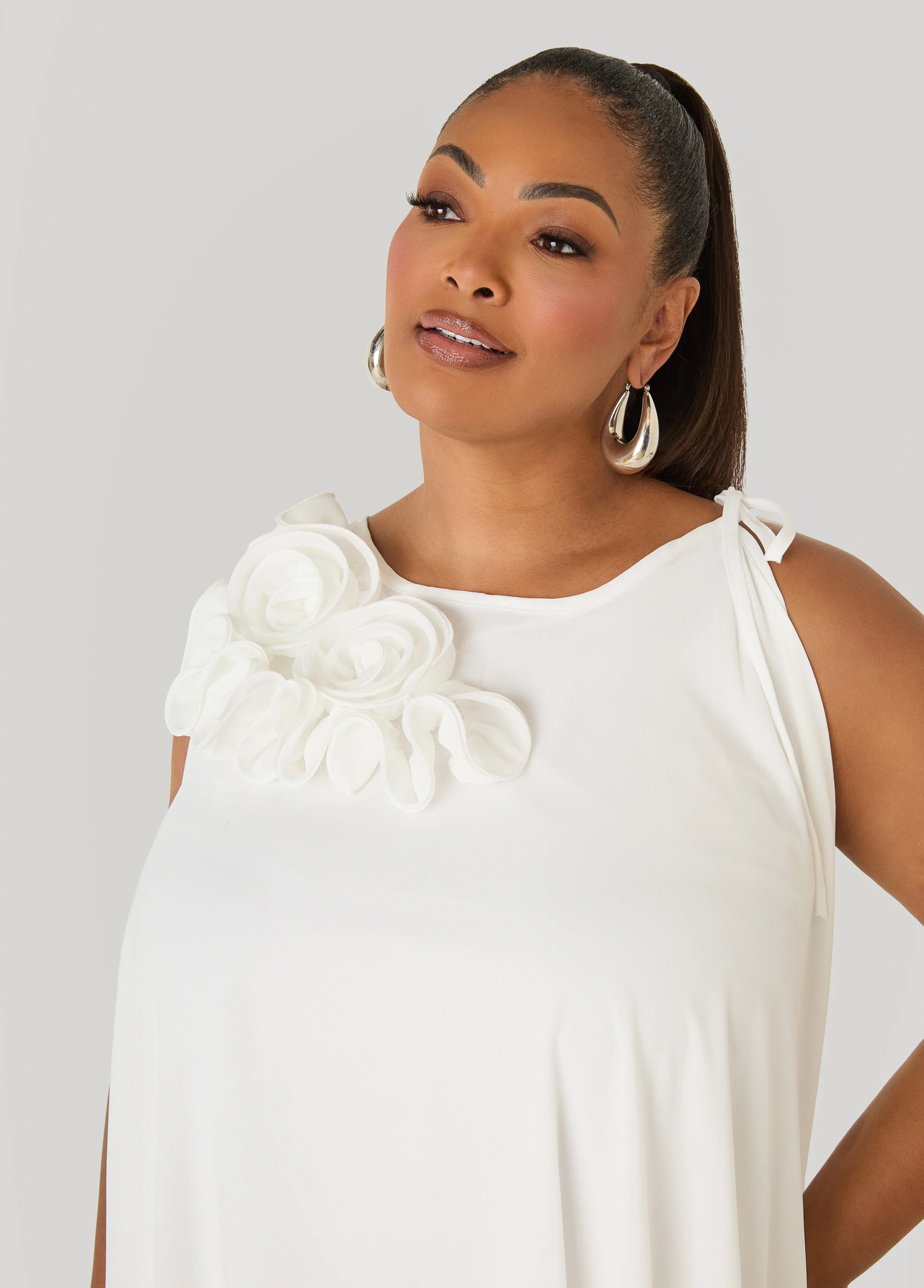 Rosette Midi Dress - Image 4