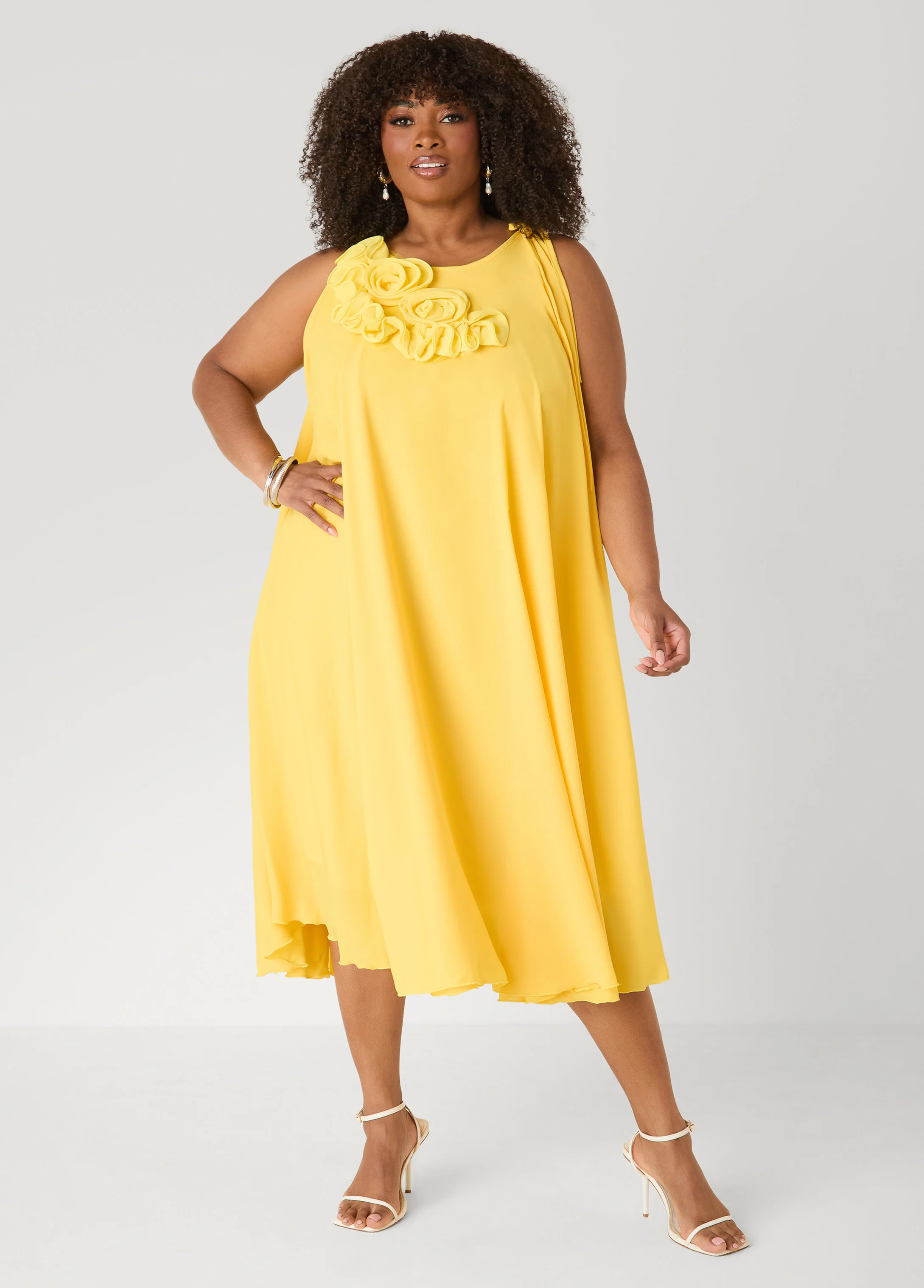 Rosette Midi Dress - Image 5