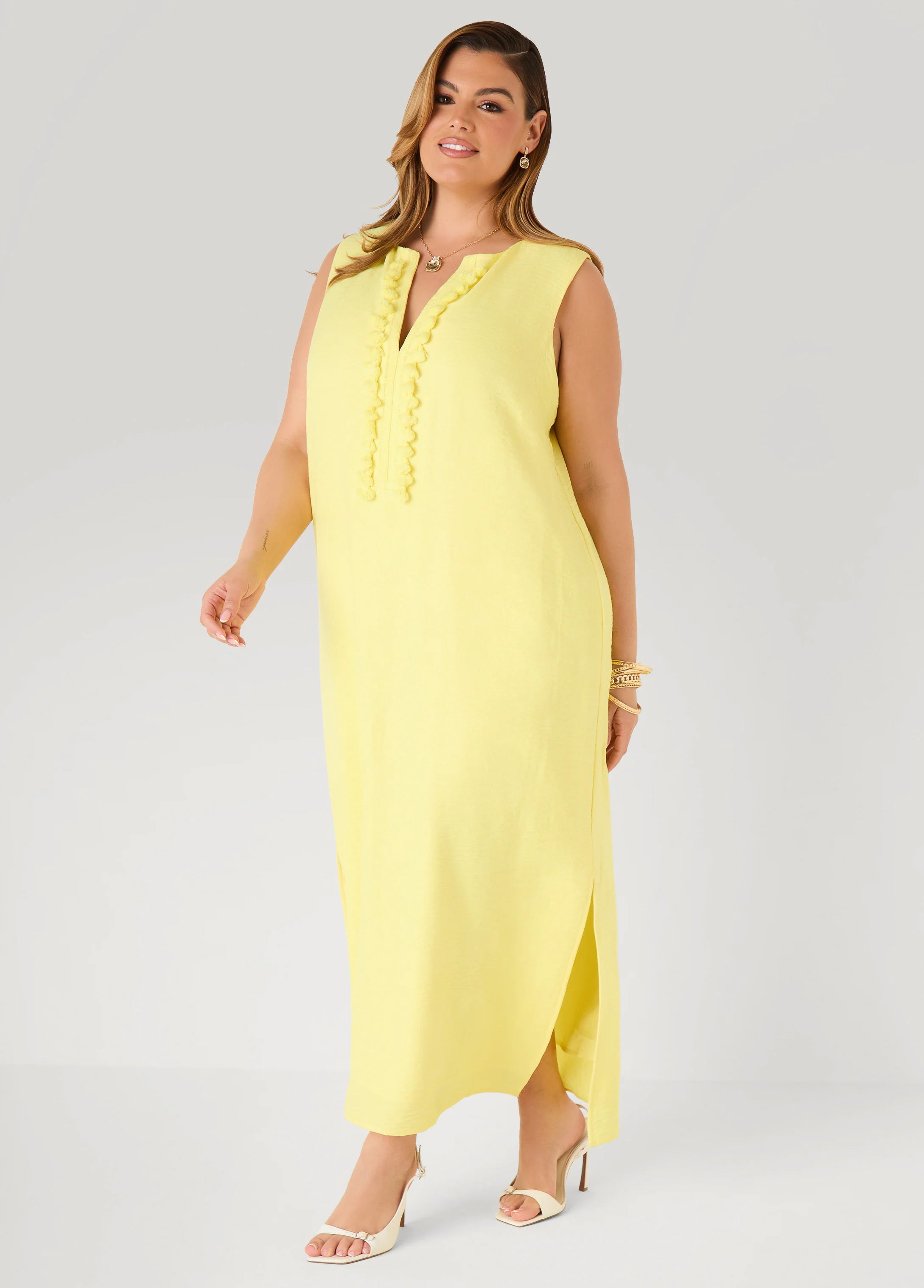 Pompom Maxi Dress - Image 3