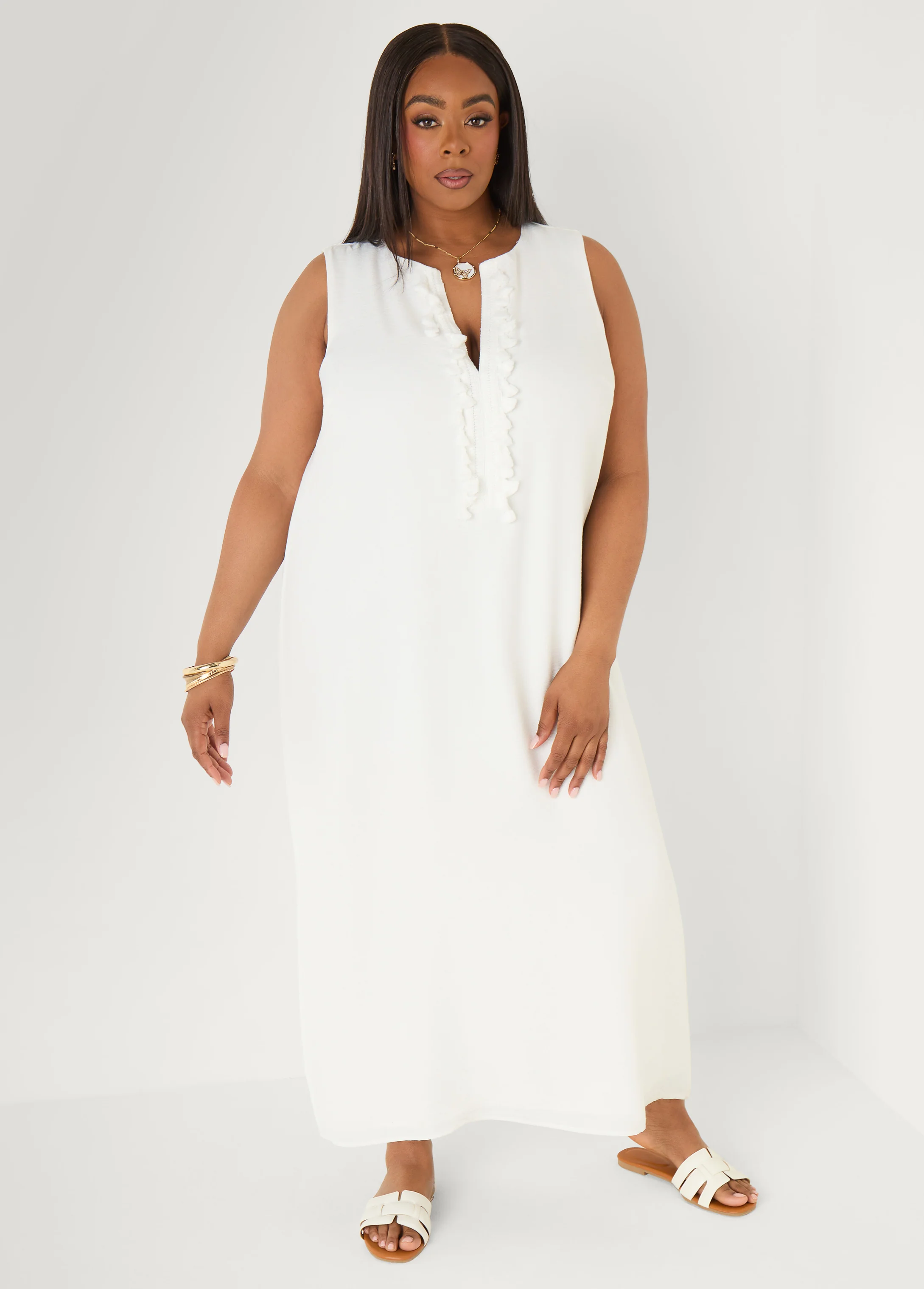 Pompom Maxi Dress - Image 8