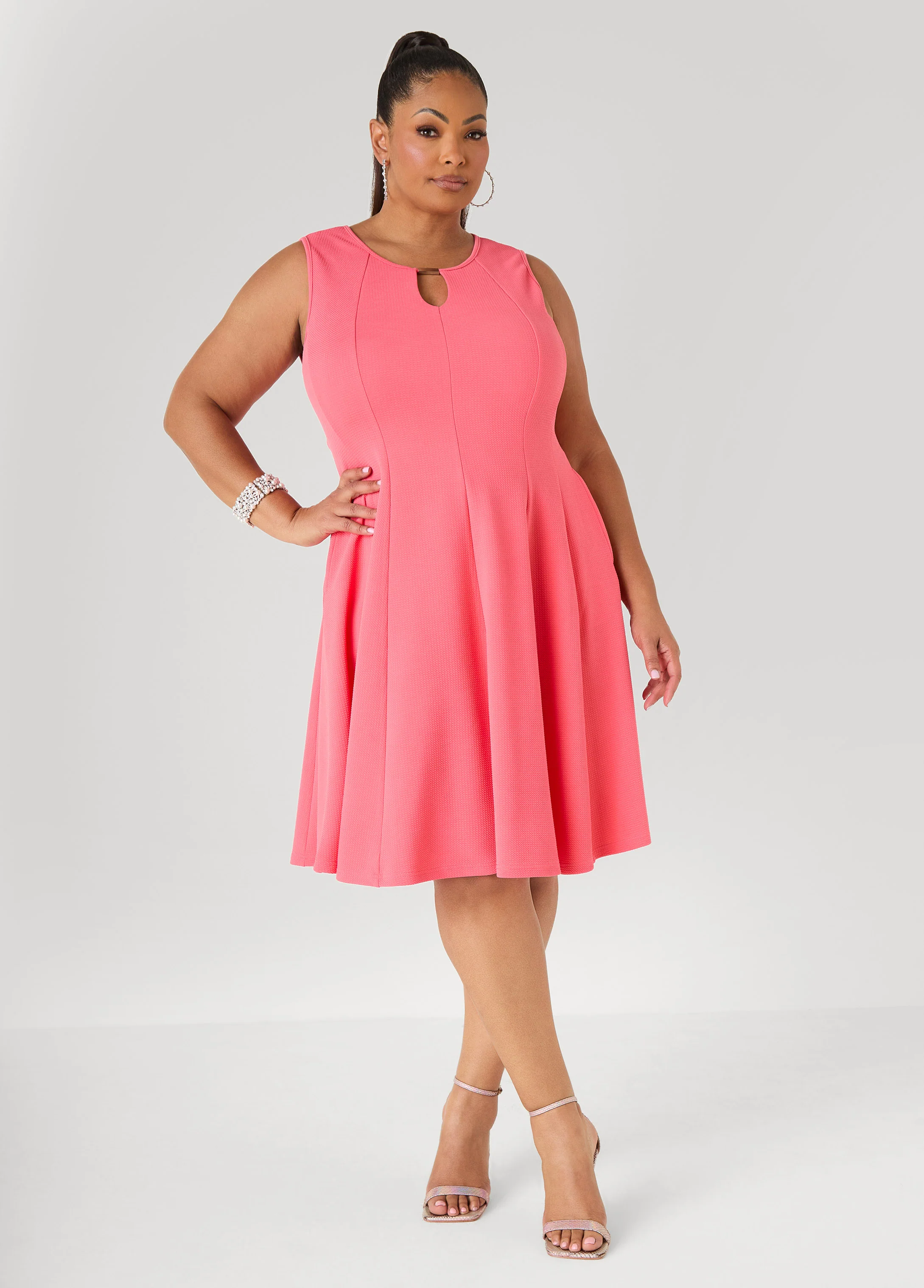 Embellished A Line Dress - Image 5