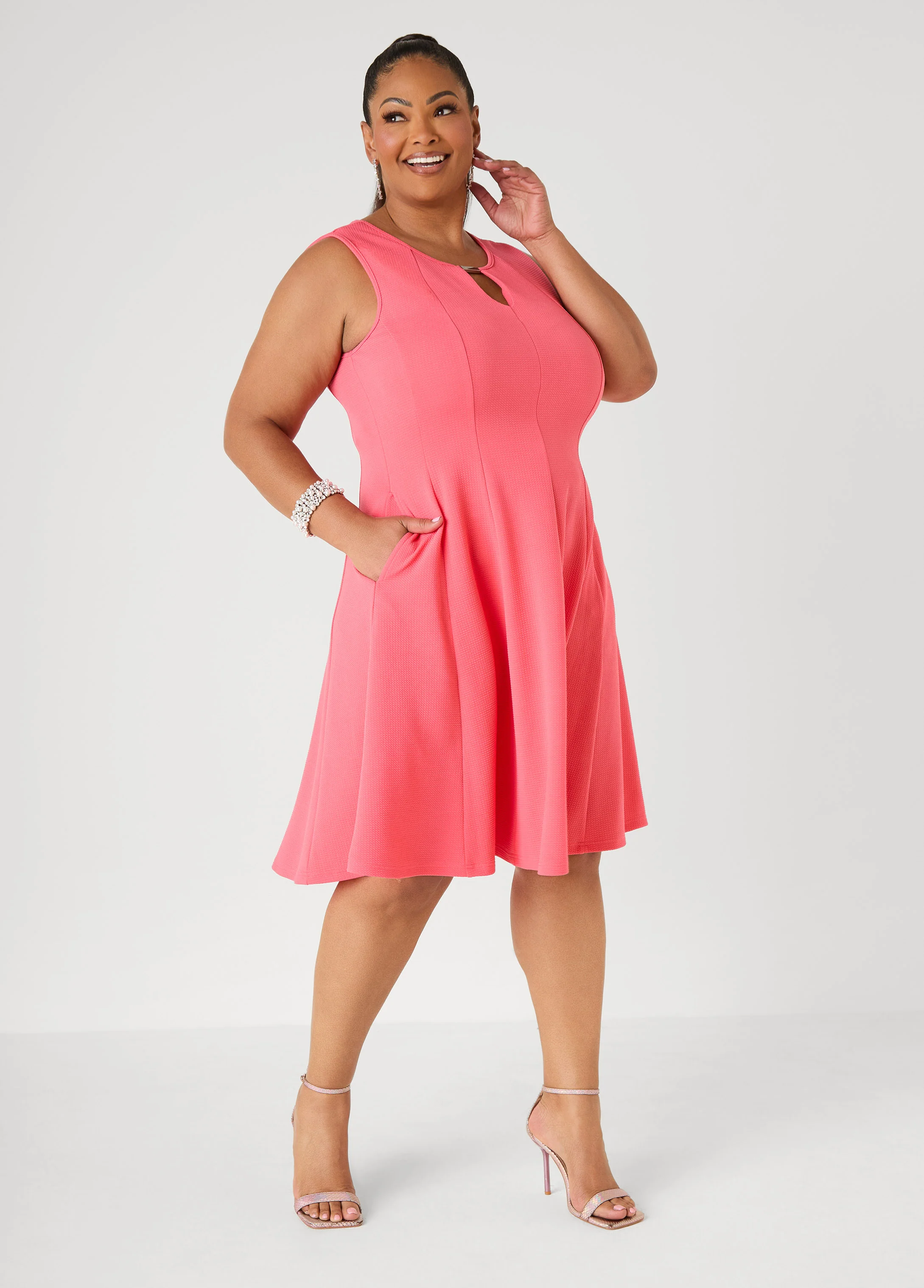 Embellished A Line Dress - Image 7