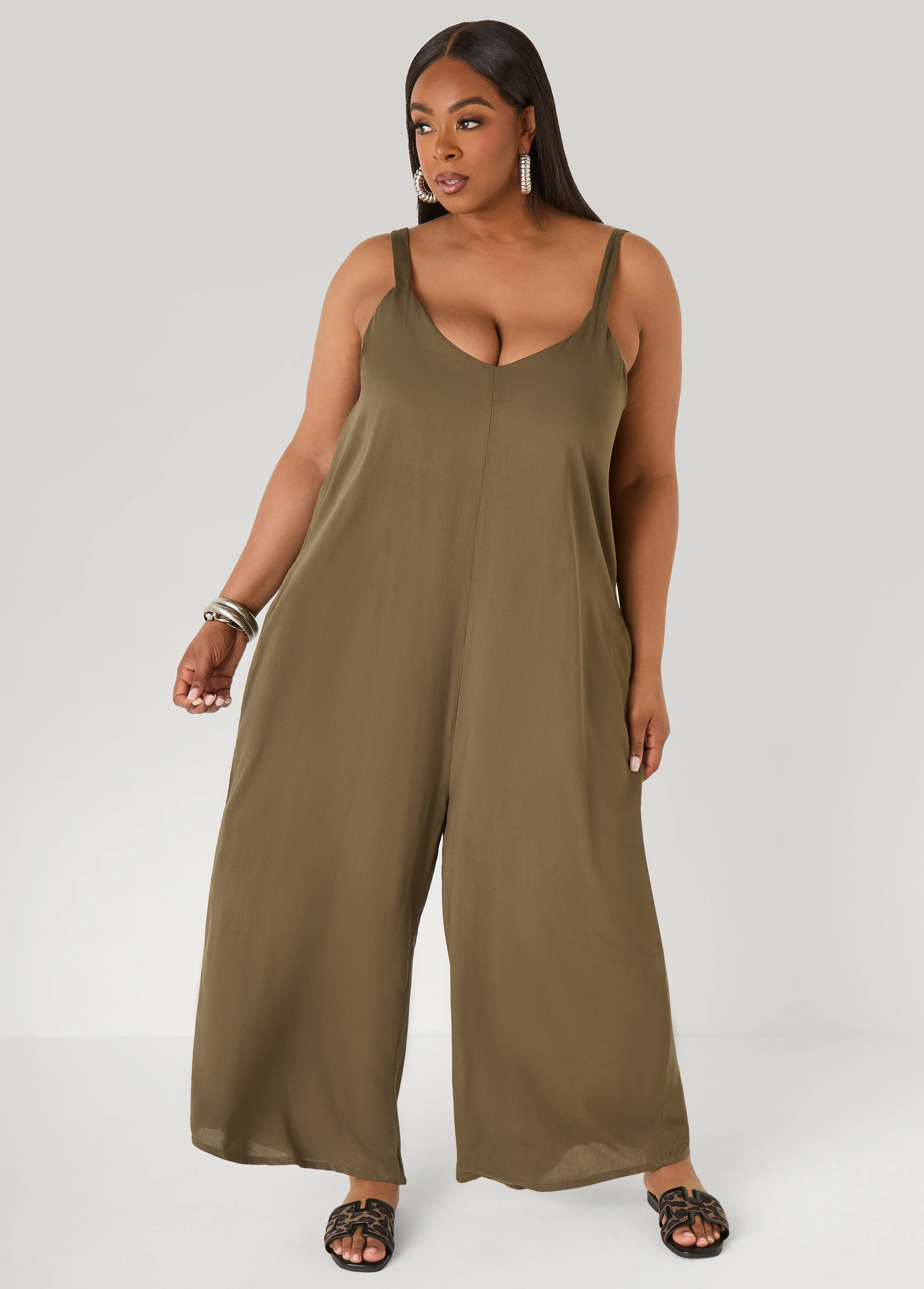 Woven Wide Leg Jumpsuit - Image 7