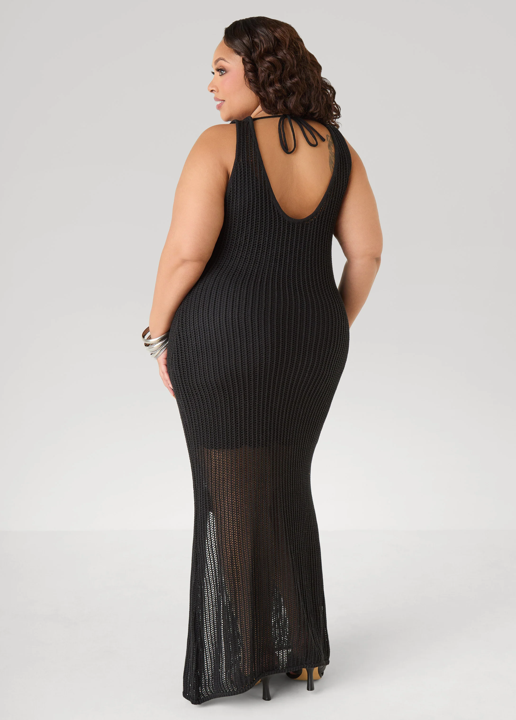 Rosette Crochet Maxi Dress - Image 10