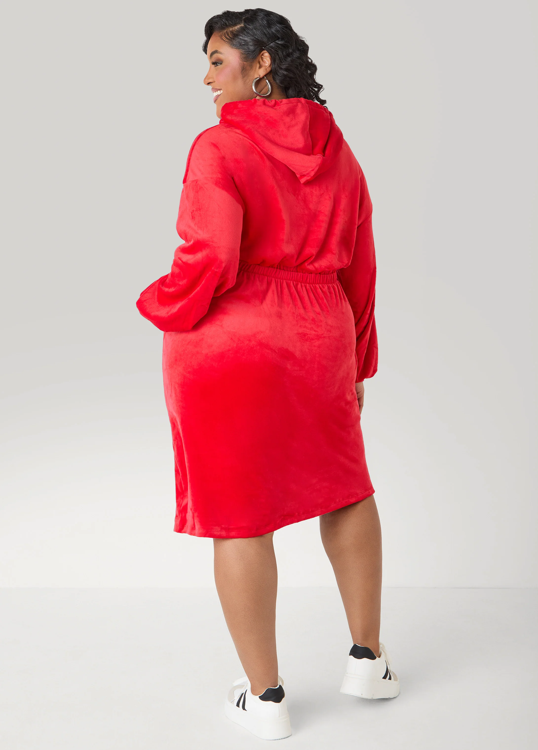 Hooded Velour Dress - Image 2