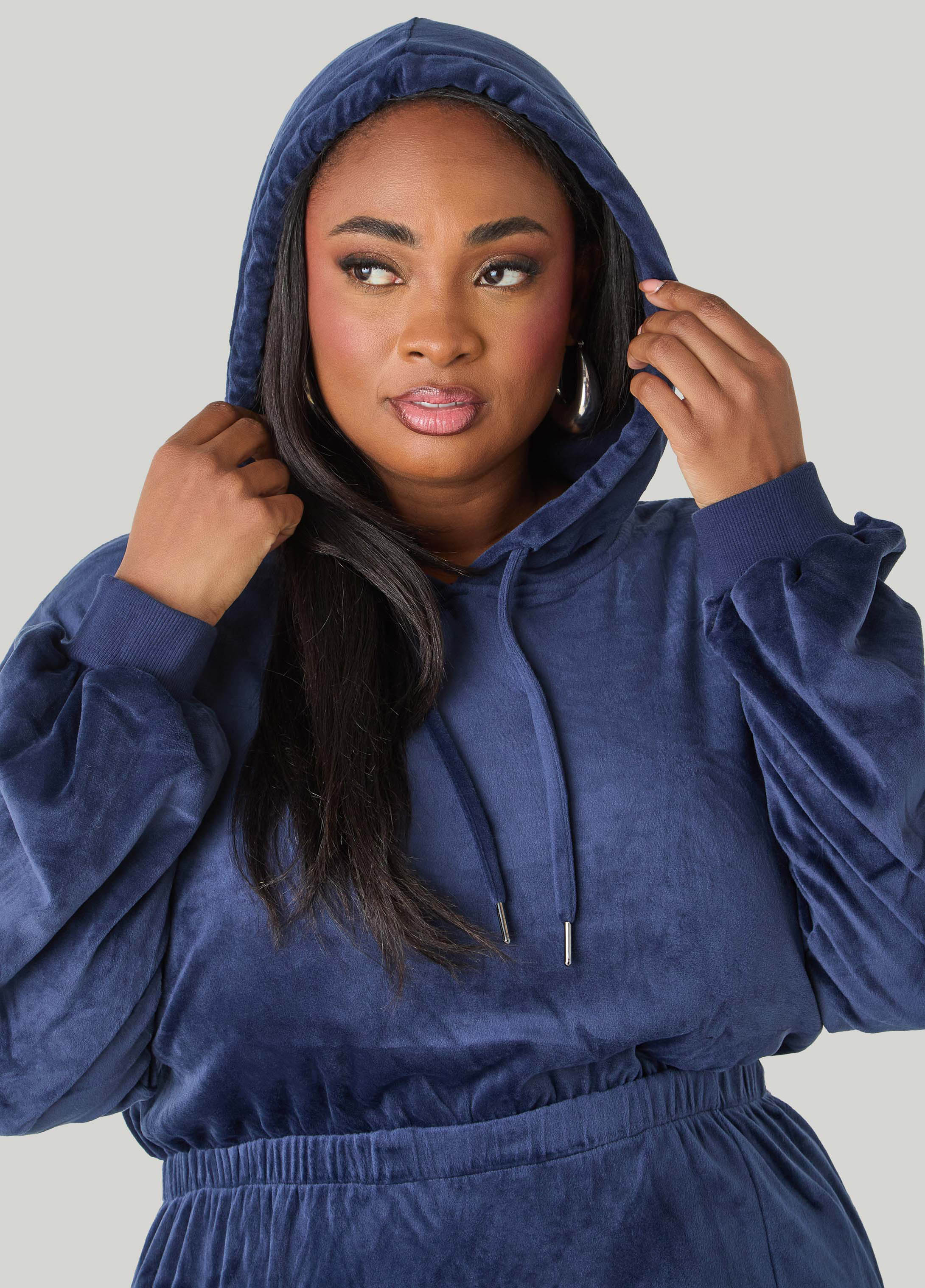 Hooded Velour Dress - Image 8
