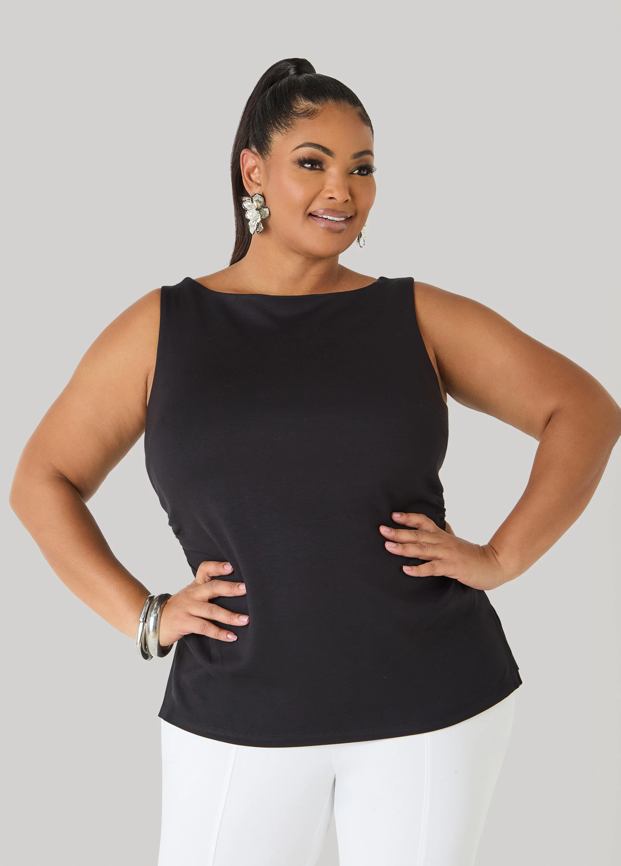 Ruched Ponte Top - Image 5