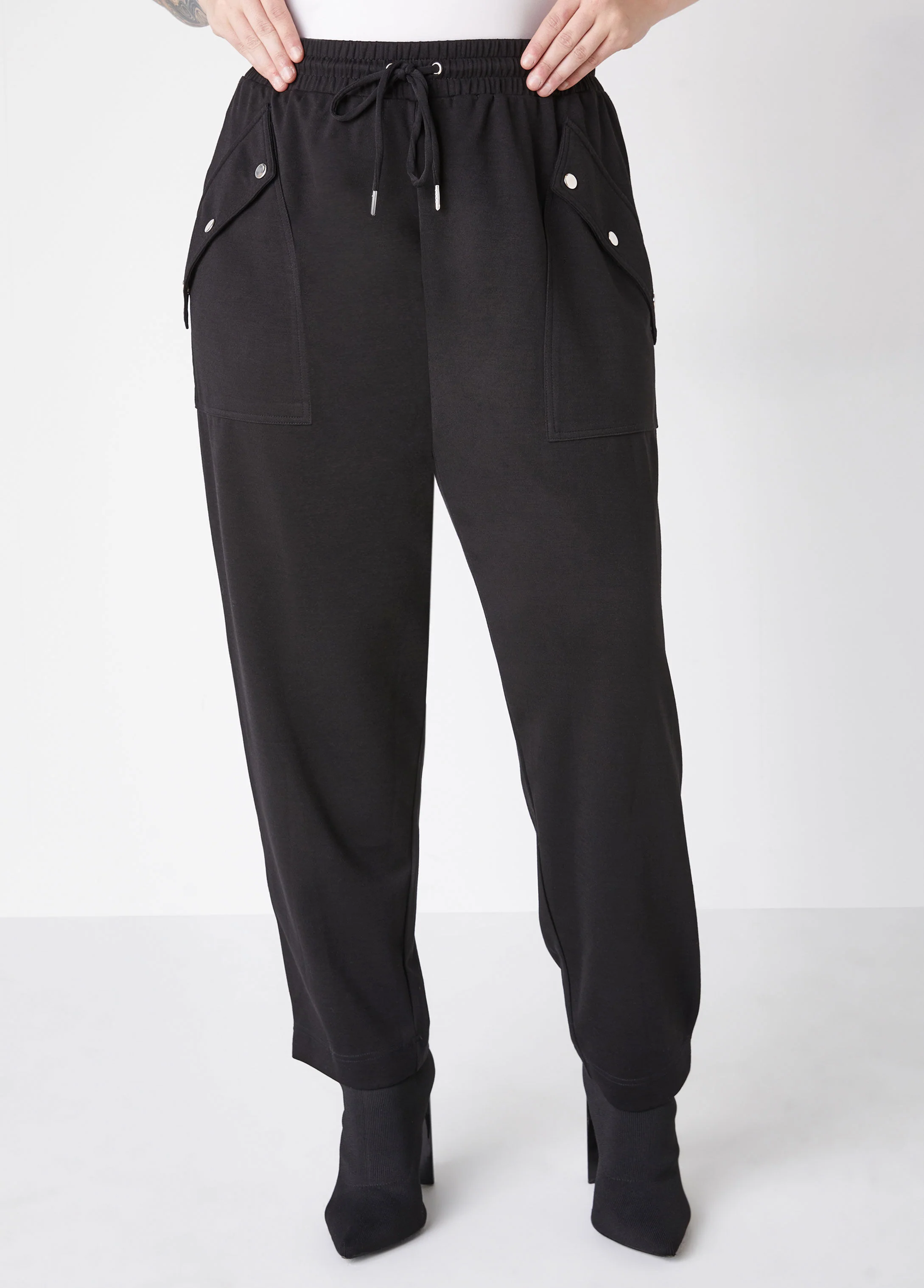 Snap Detailed Jersey Pants - Image 3
