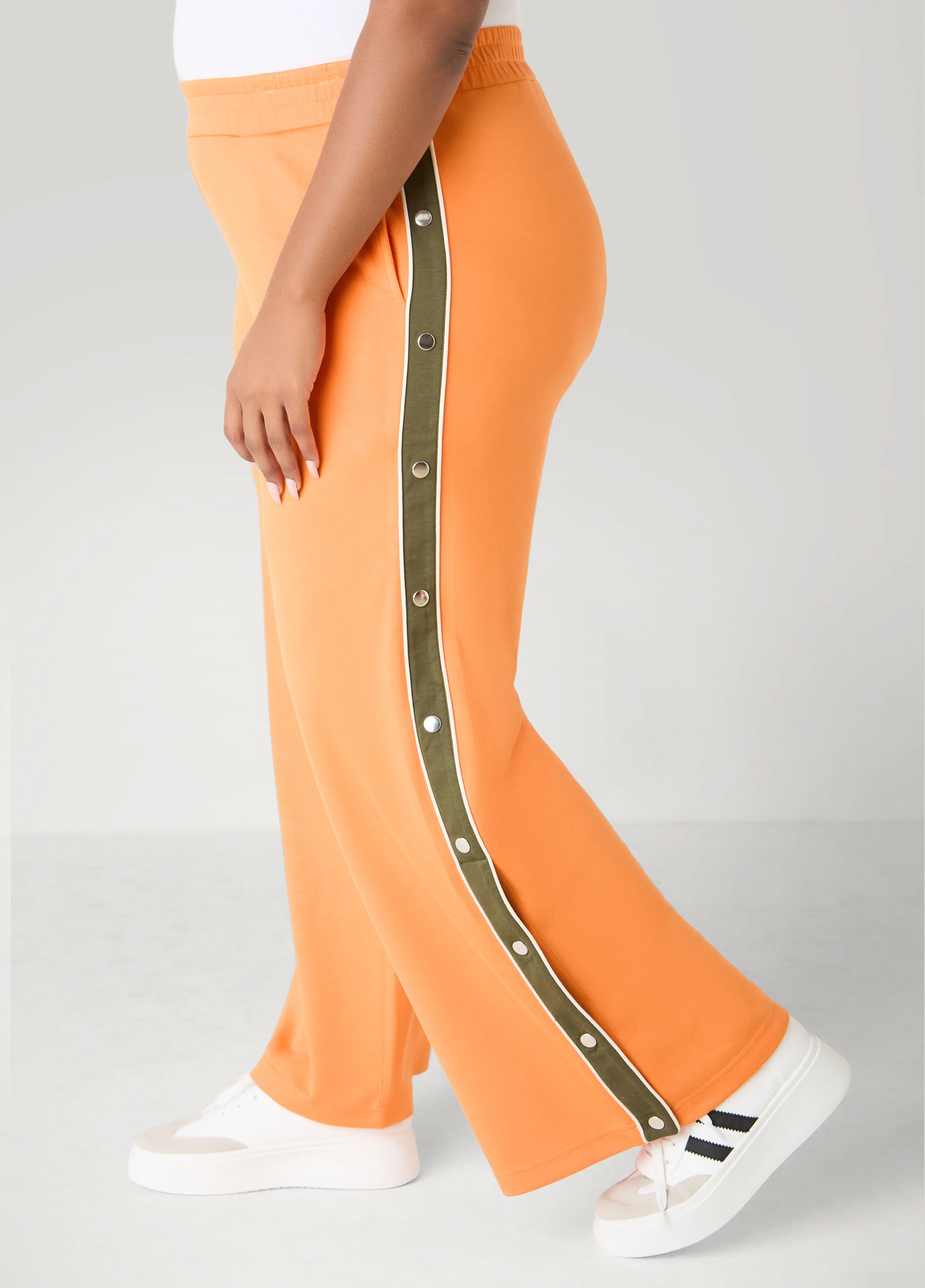 Snap Detailed Jersey Track Pants - Image 3