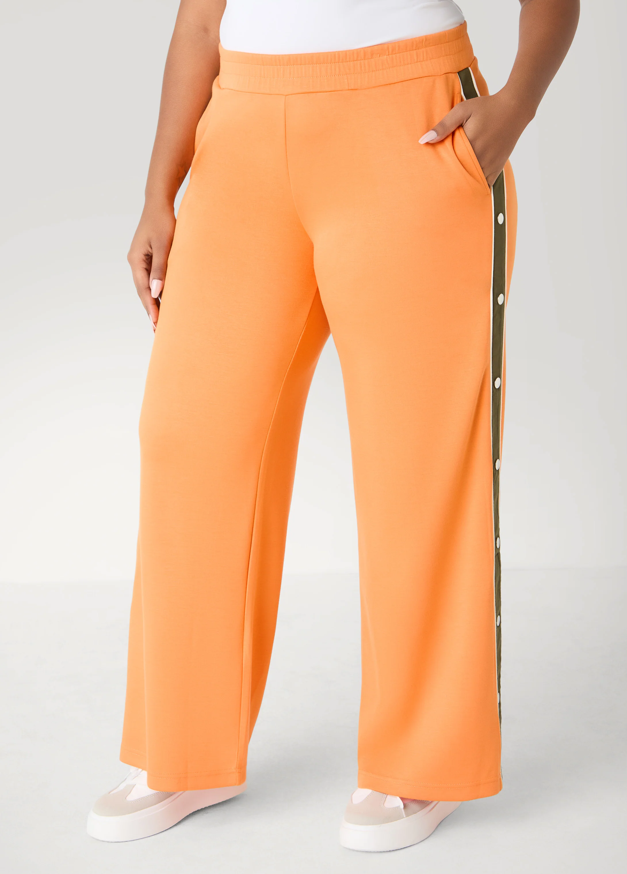 Snap Detailed Jersey Track Pants - Image 5