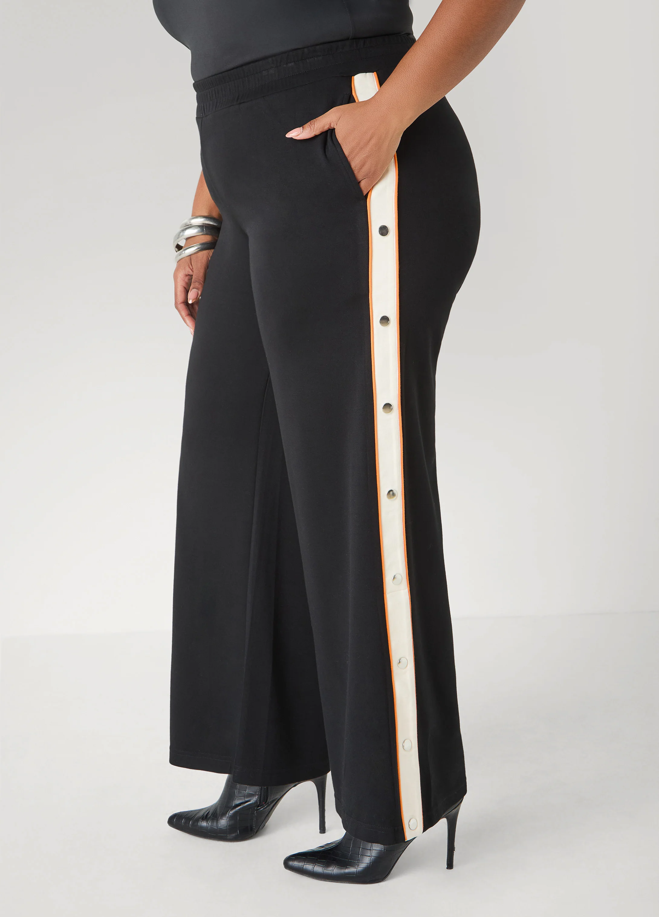 Snap Detailed Jersey Track Pants - Image 8