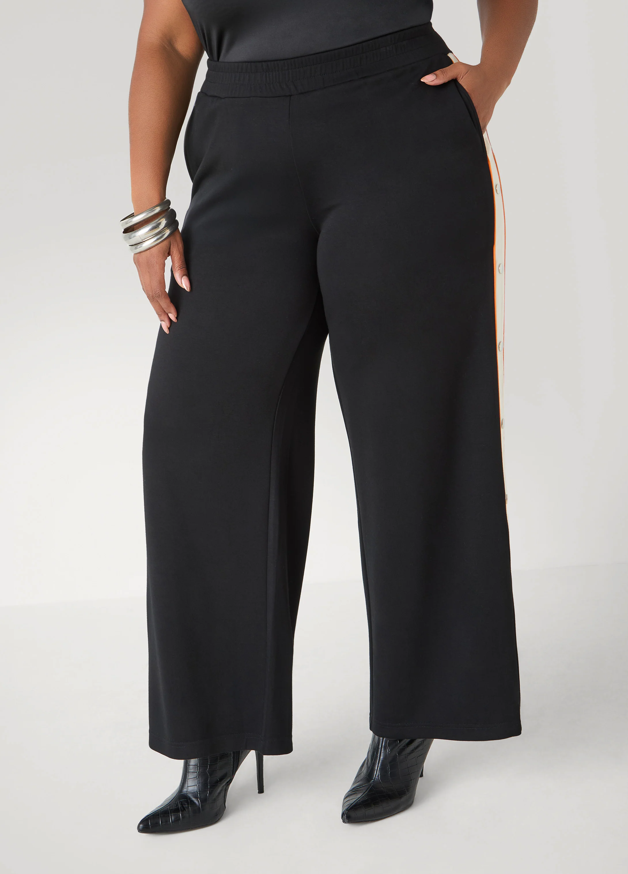 Snap Detailed Jersey Track Pants - Image 9