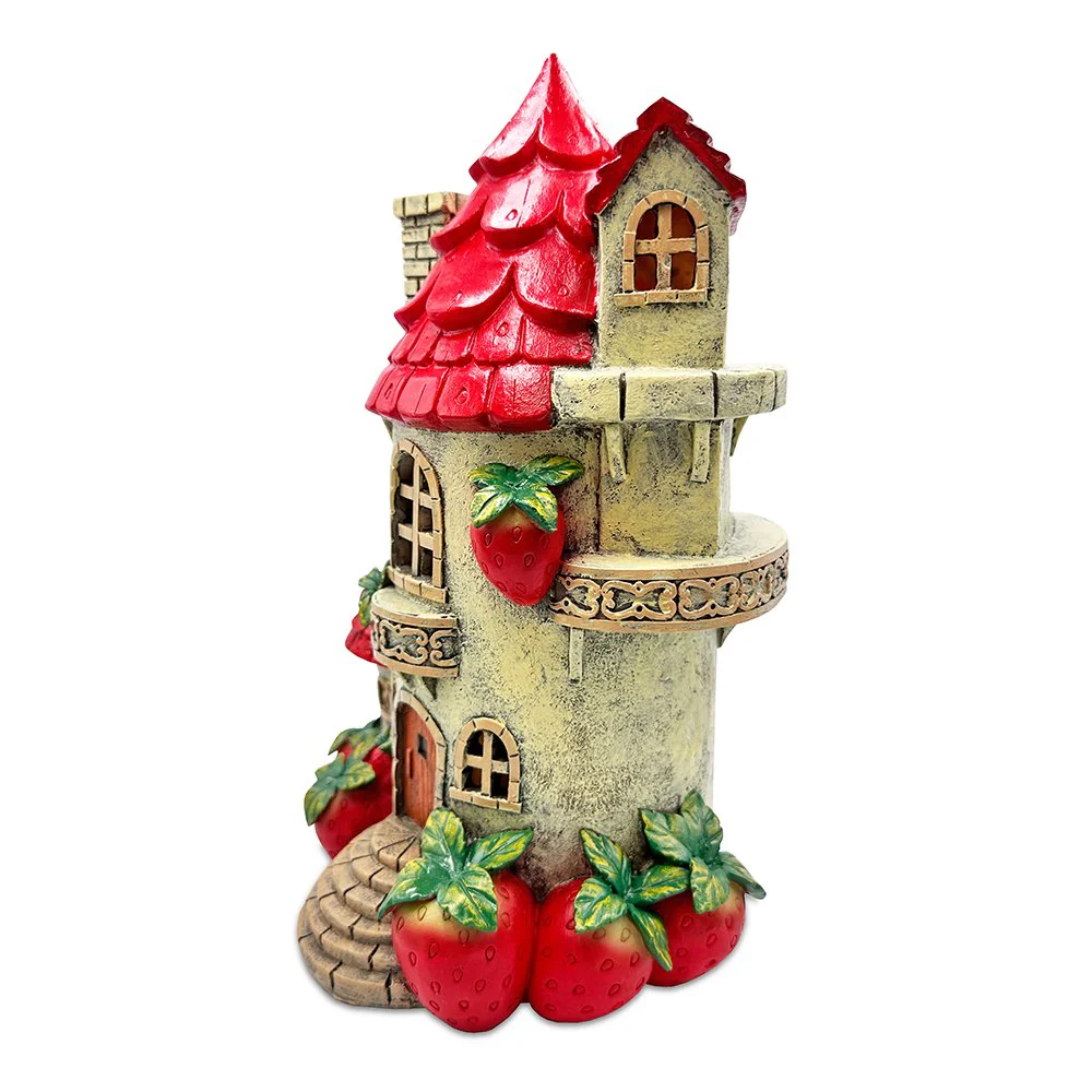 Solar Powered Strawberry Fairy Home Figurine - Image 8