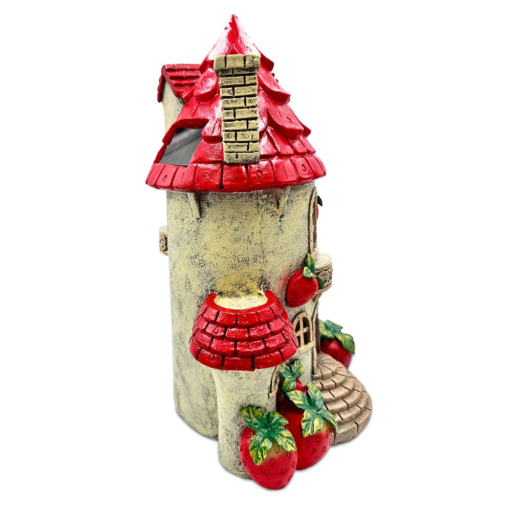 Solar Powered Strawberry Fairy Home Figurine - Image 9