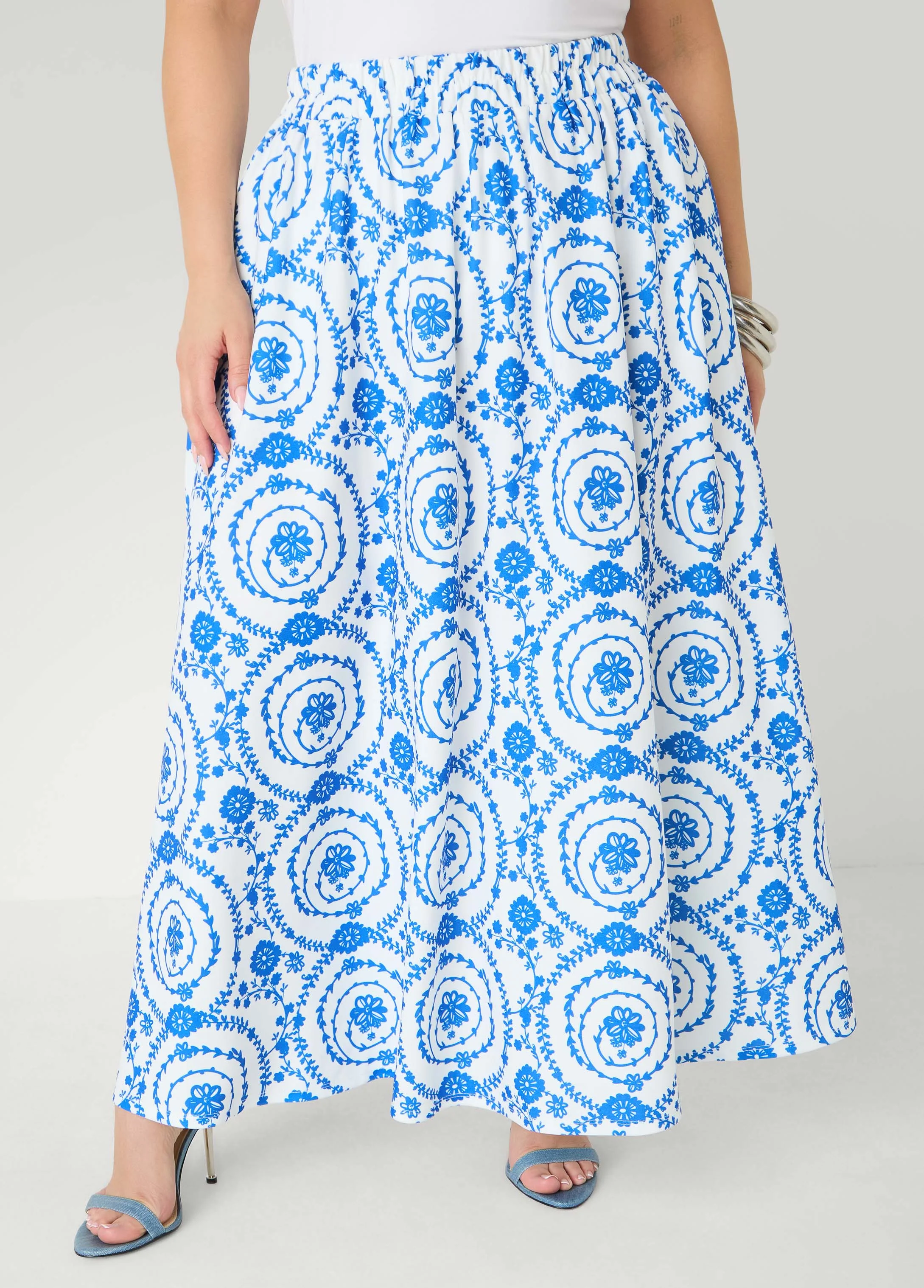 Floral Print Maxi Skirt - Image 4