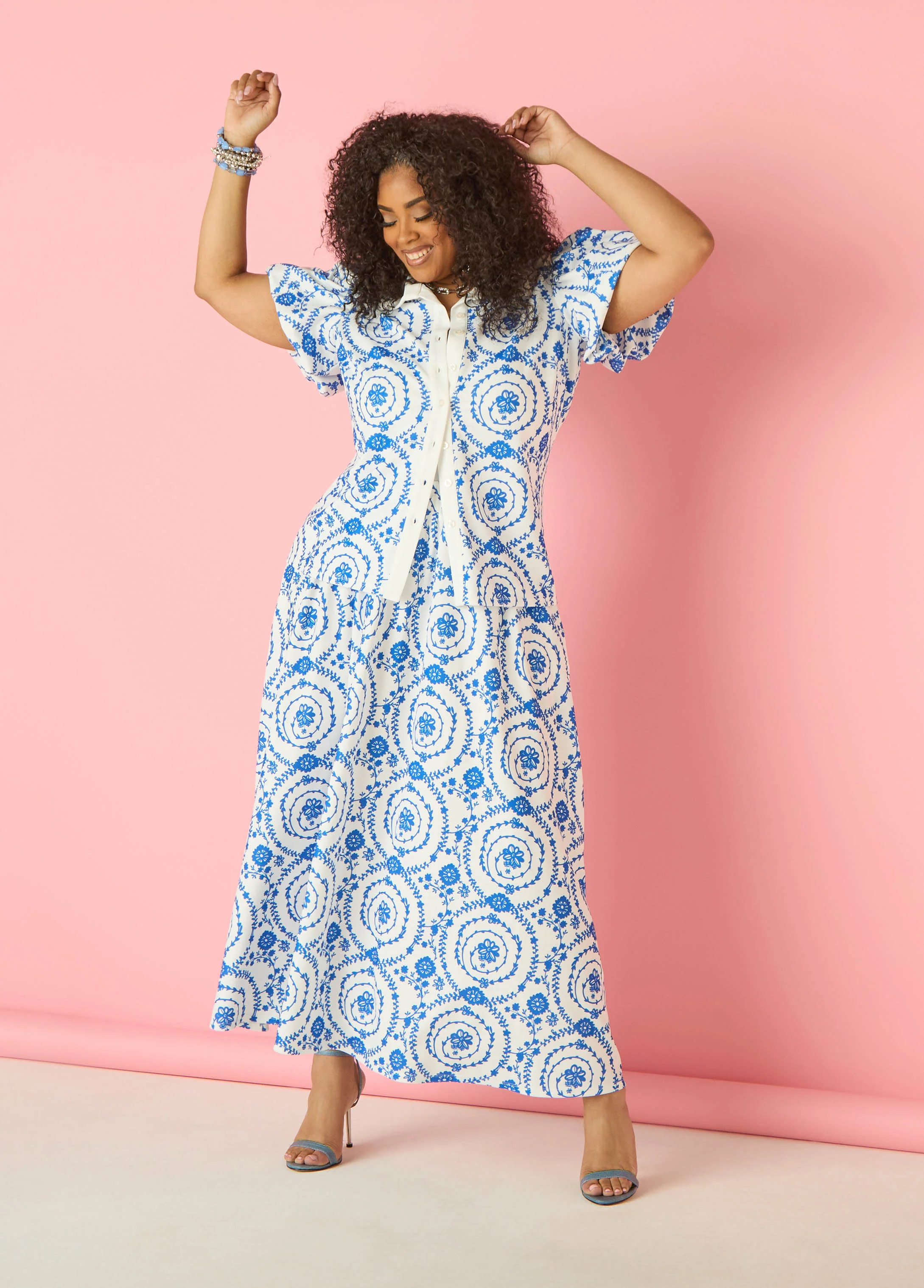 Floral Print Maxi Skirt - Image 7