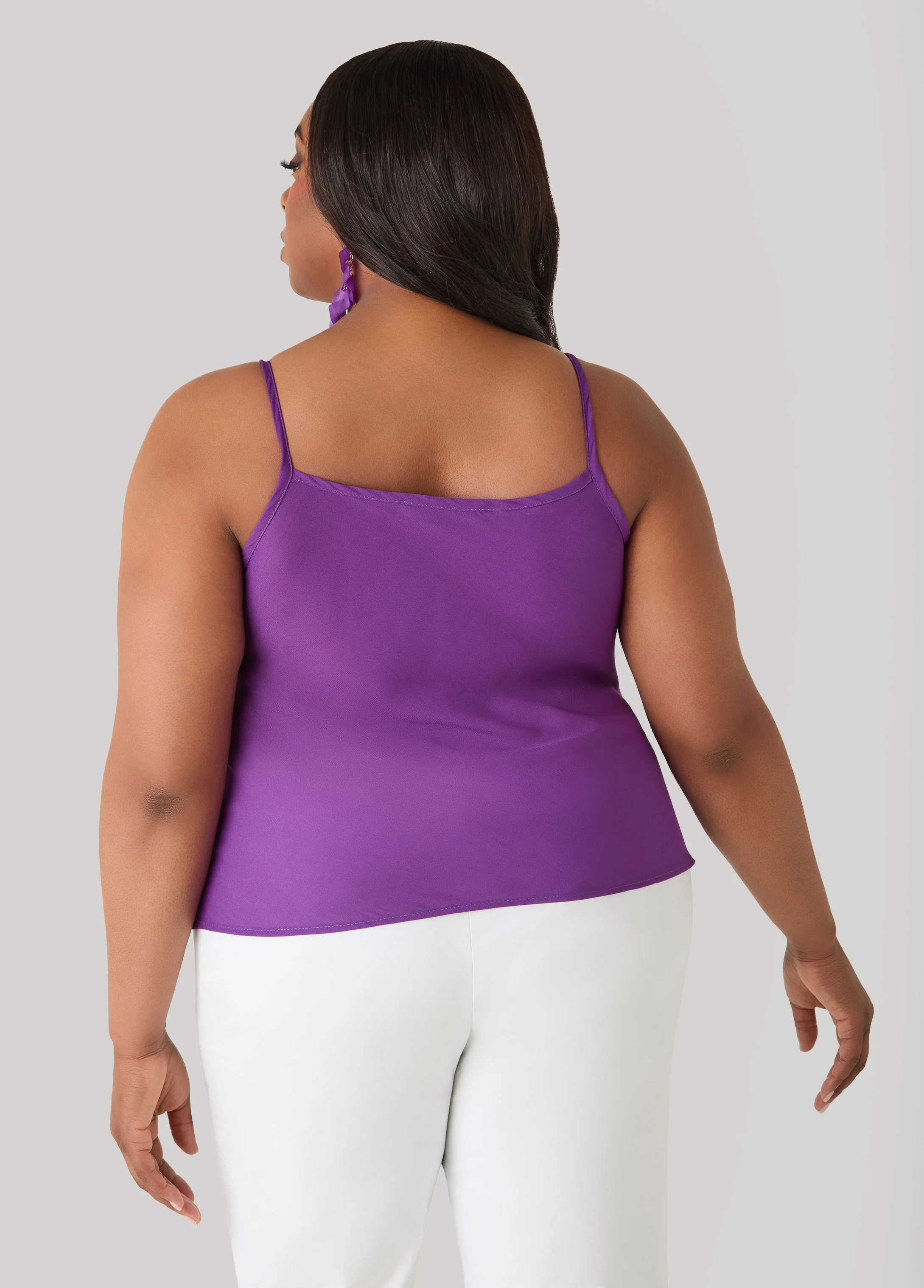 Cowl Neck Crepe Cami - Image 2