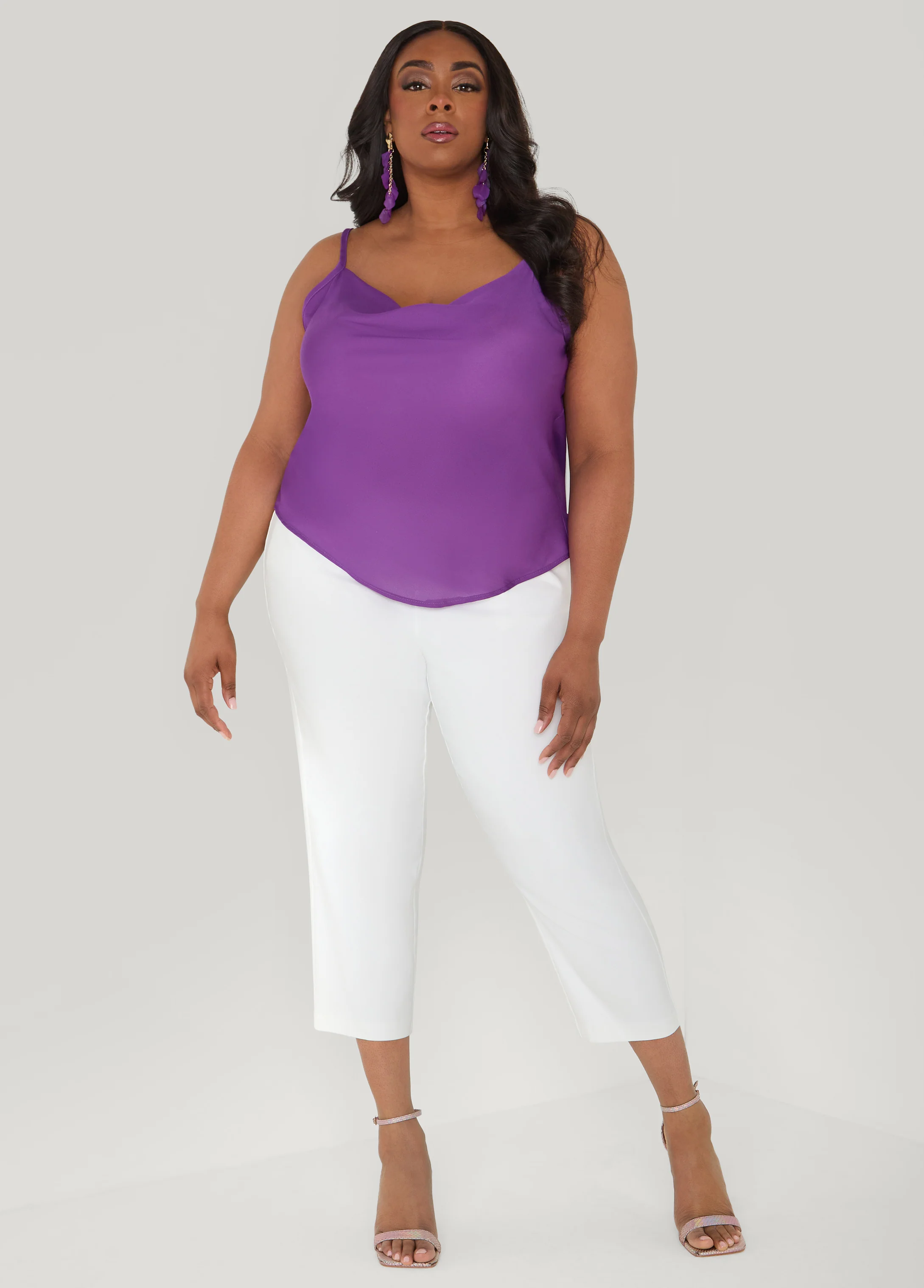 Cowl Neck Crepe Cami - Image 3