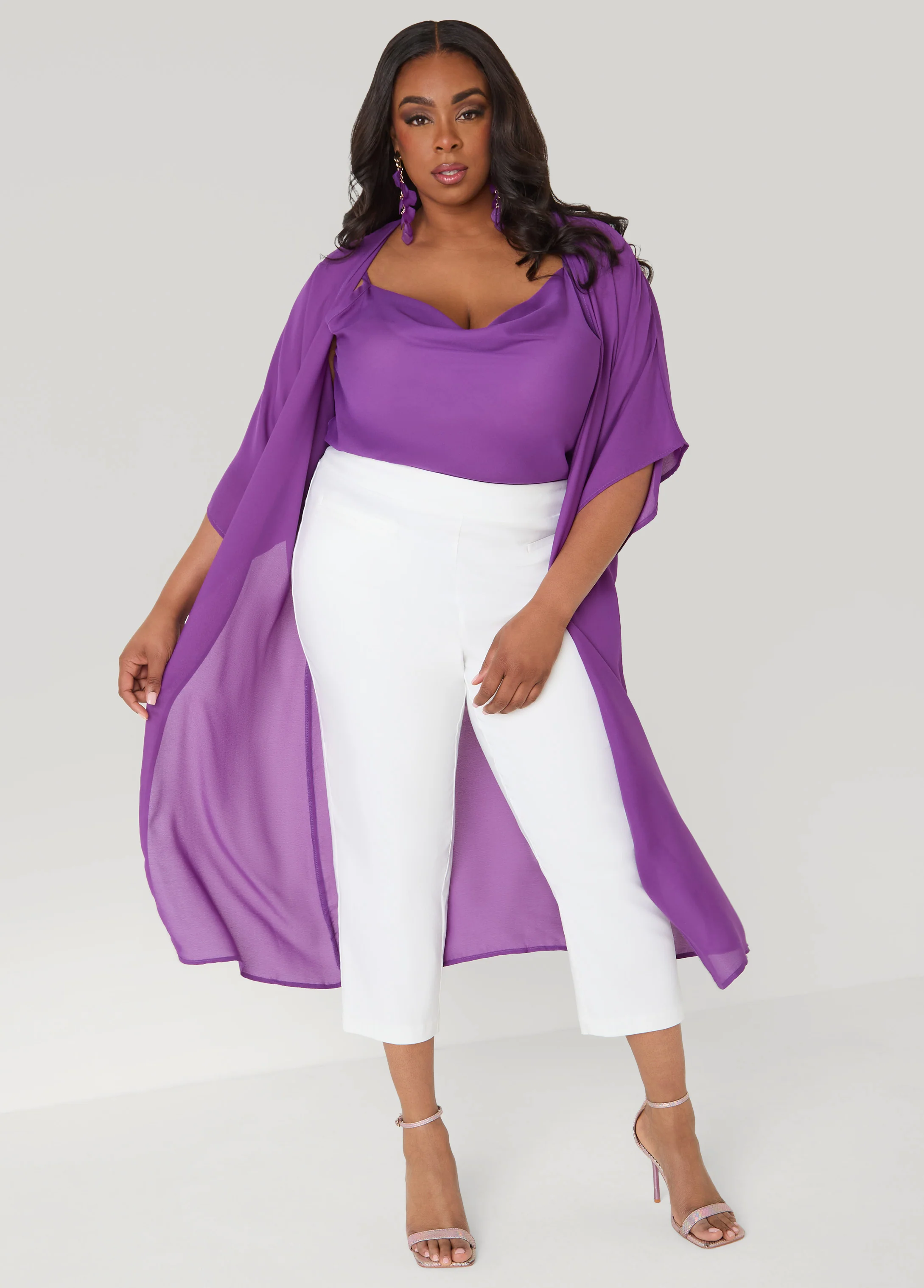 Cowl Neck Crepe Cami - Image 4