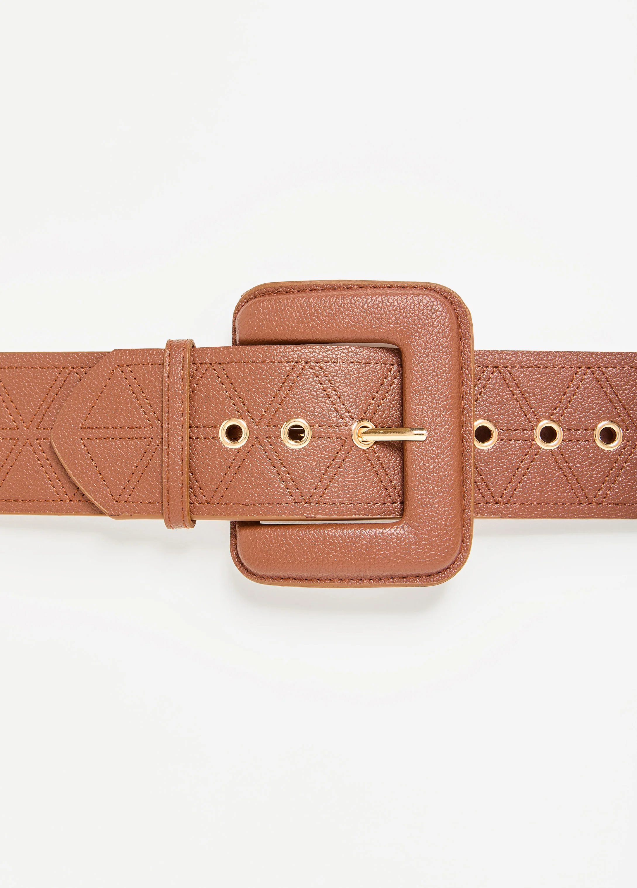 Quilted Faux Leather Belt - Image 2
