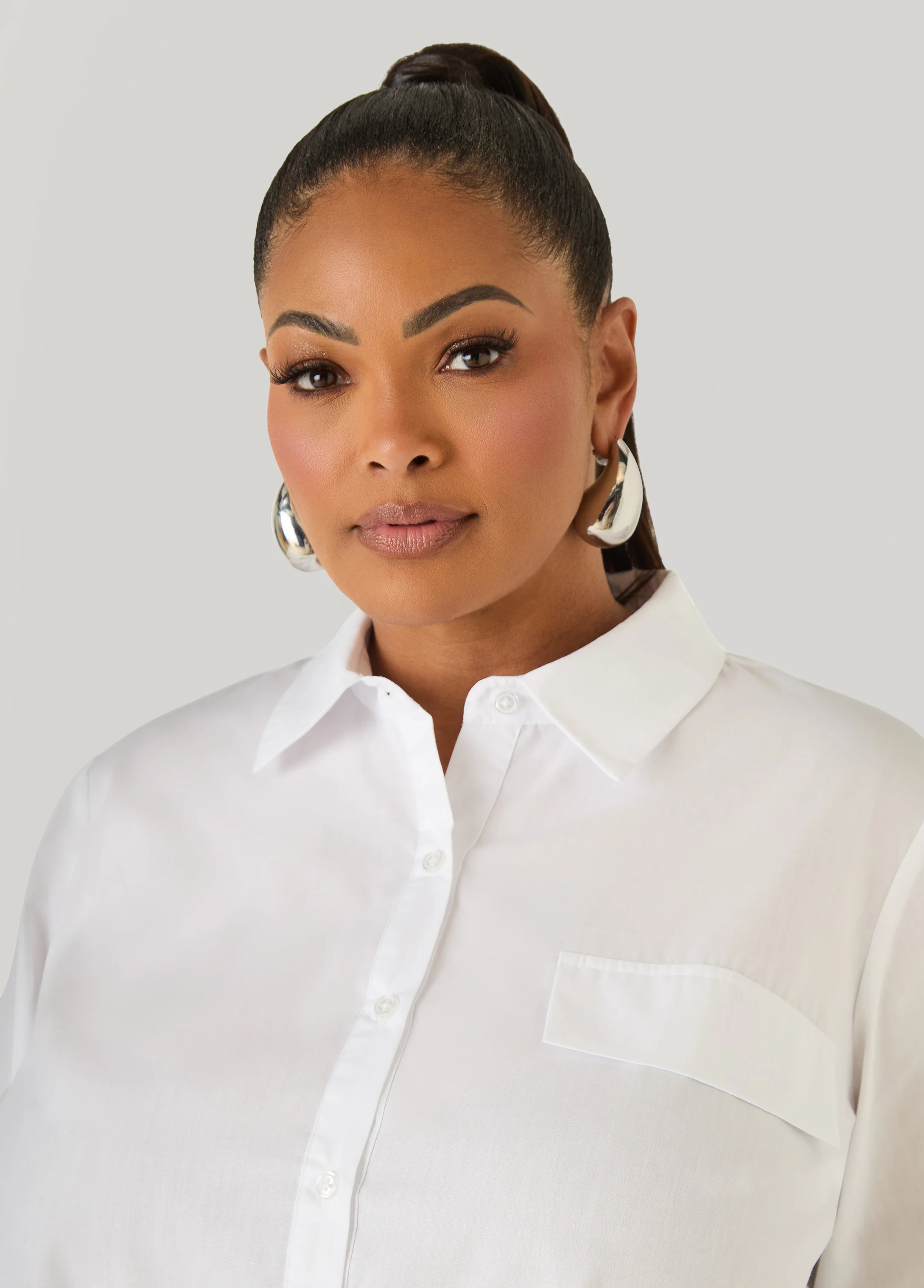 Peplum Poplin Shirt - Image 4