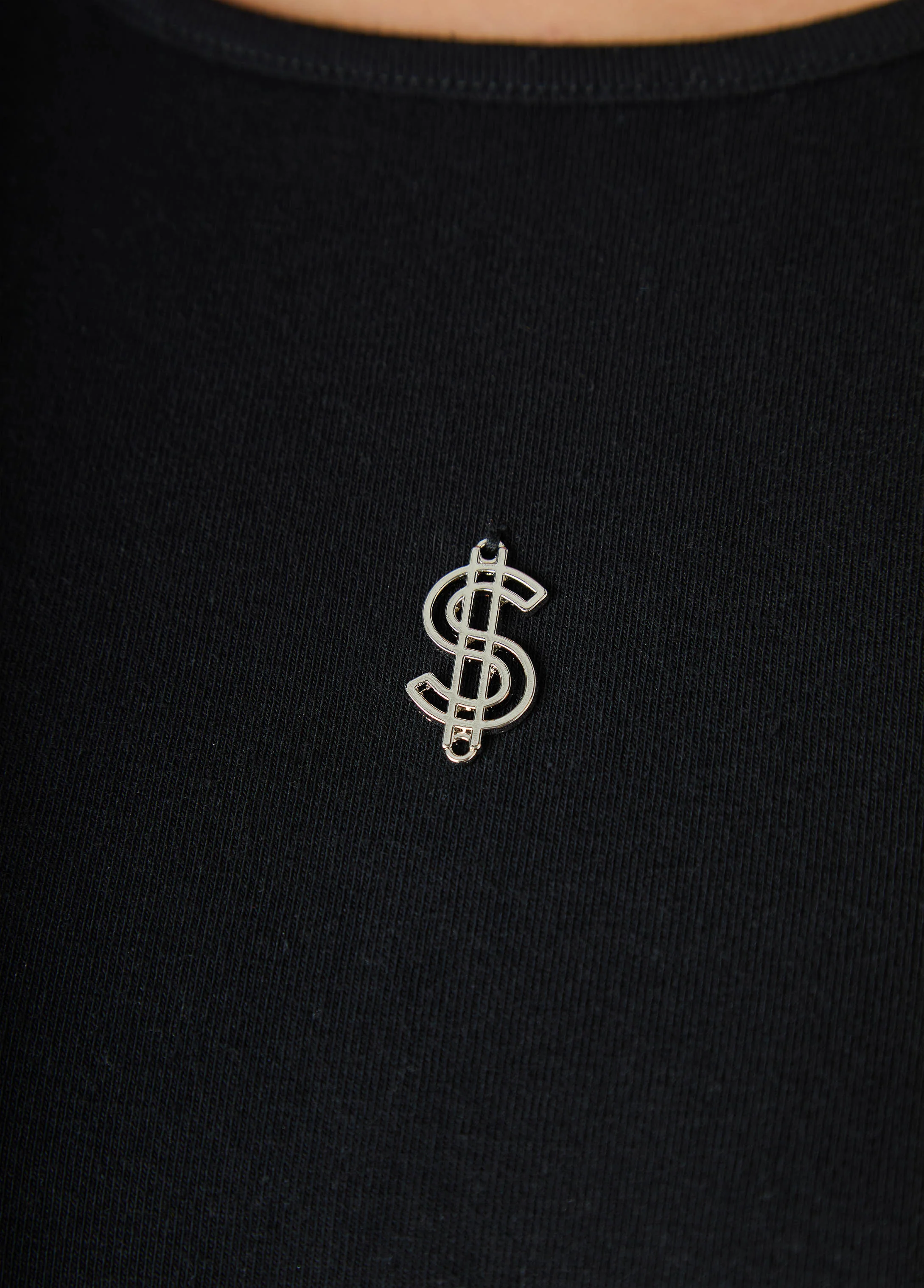 Dollar Sign Embellished Tee - Image 4