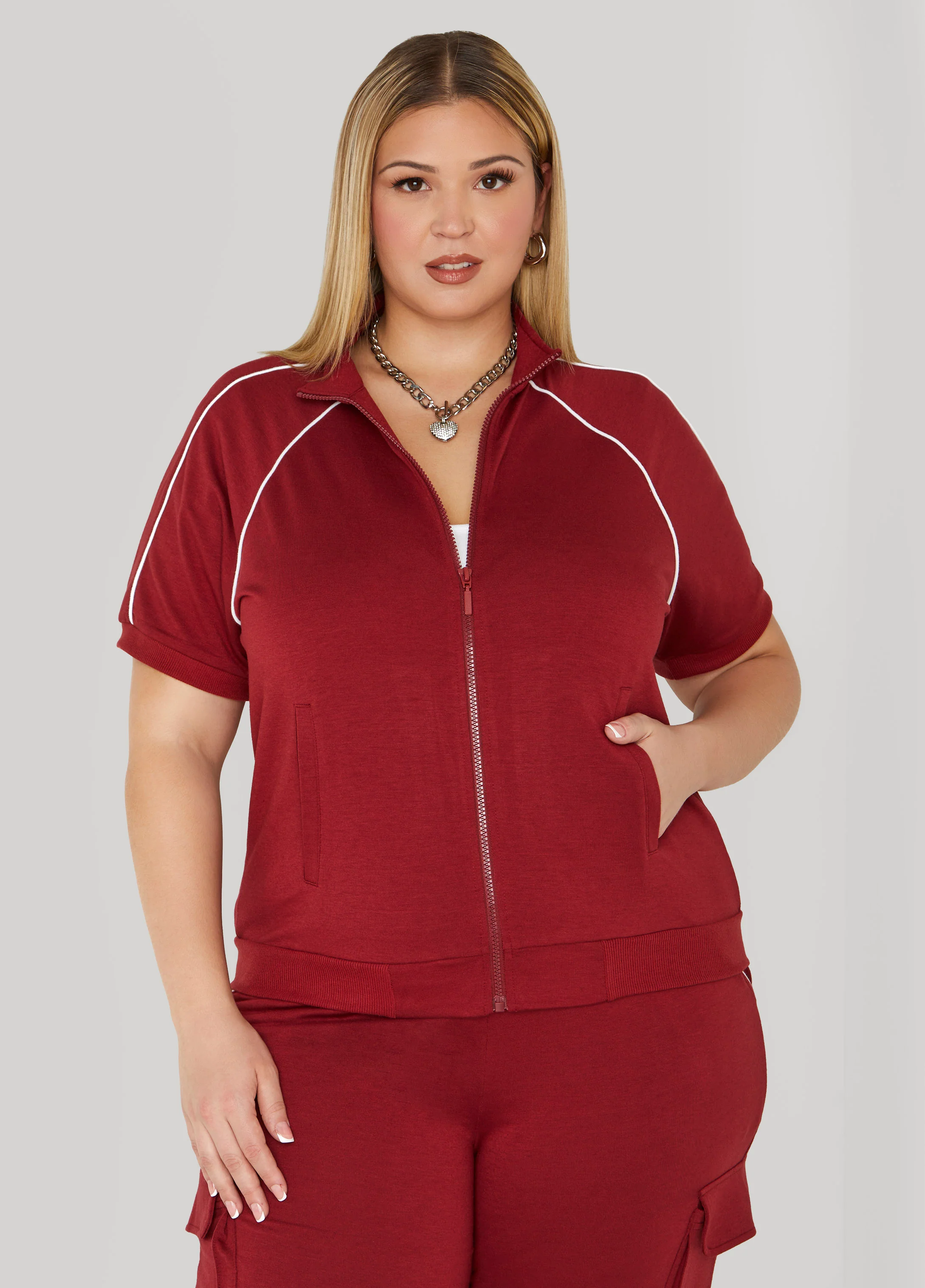 Piped French Terry Jacket - Image 5