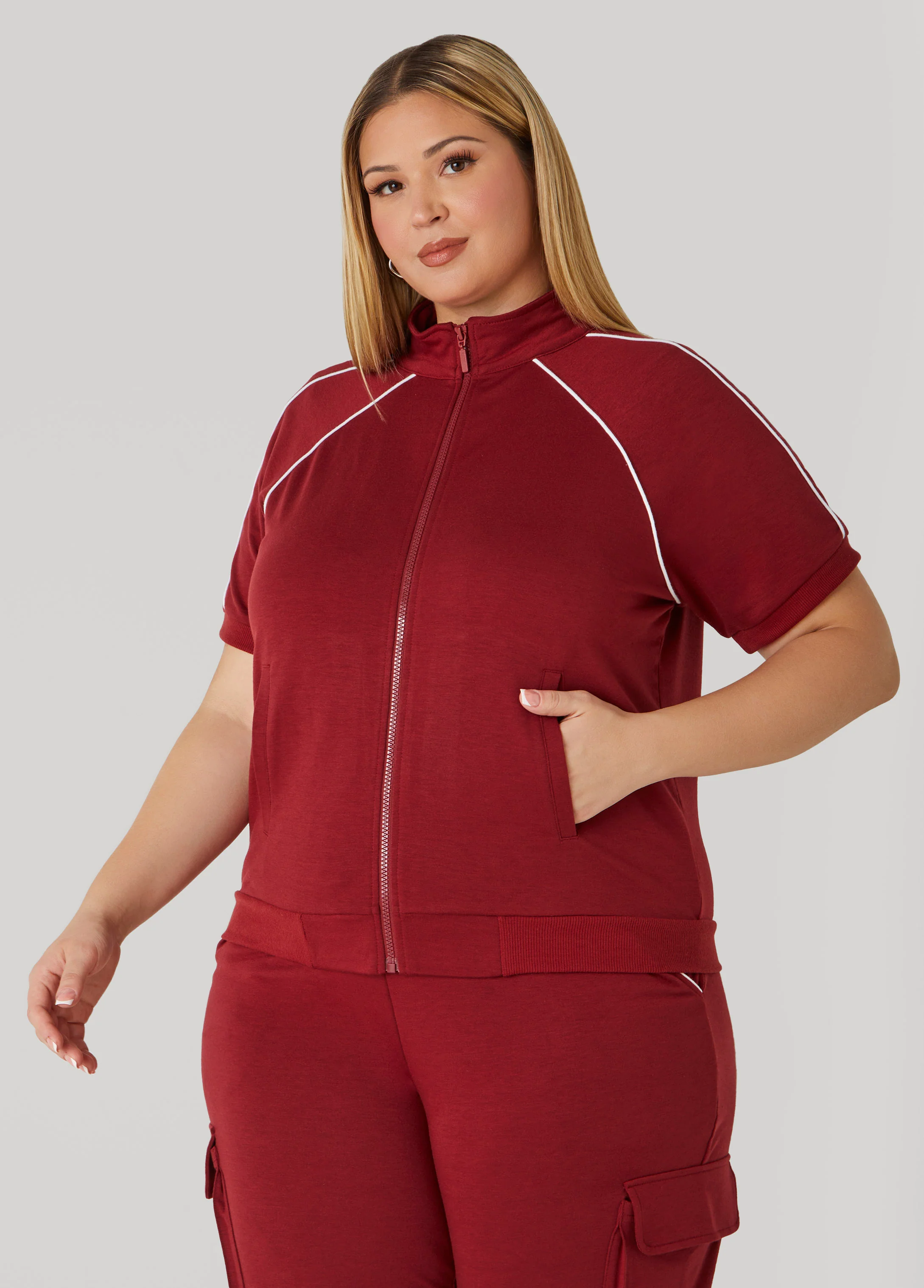 Piped French Terry Jacket - Image 7