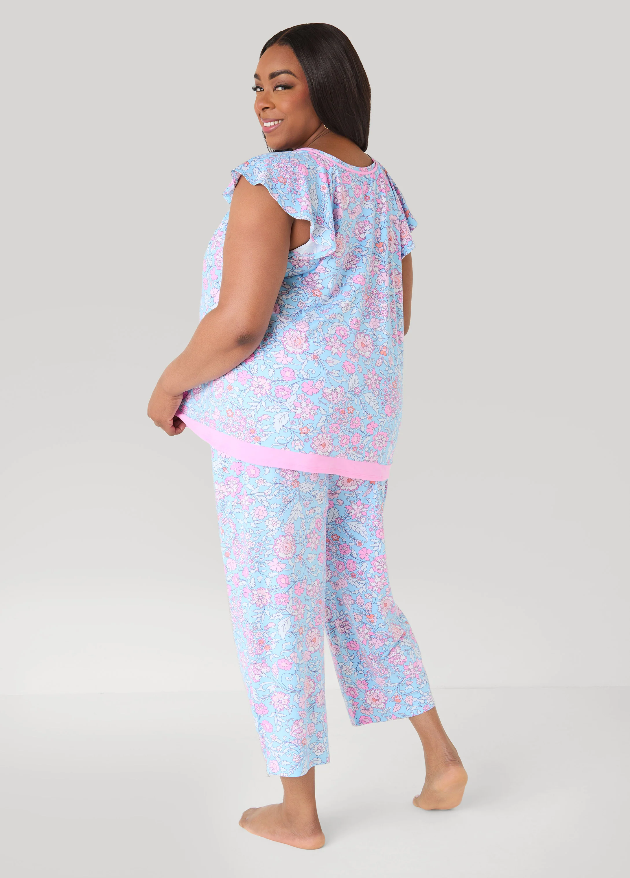 Ellen Tracy Floral PJ Capris Set - Image 2