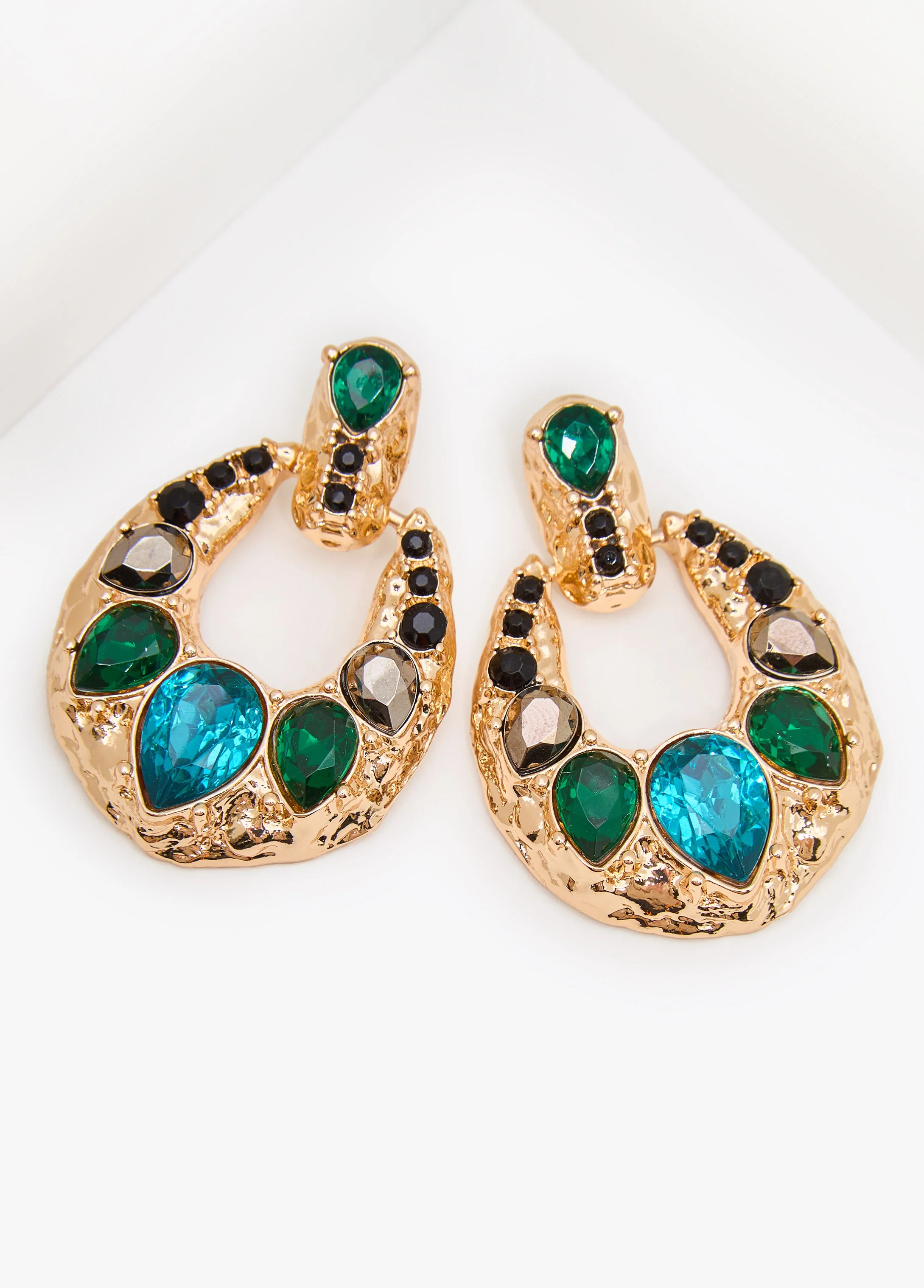 Crystal Doorknocker Earrings - Image 2