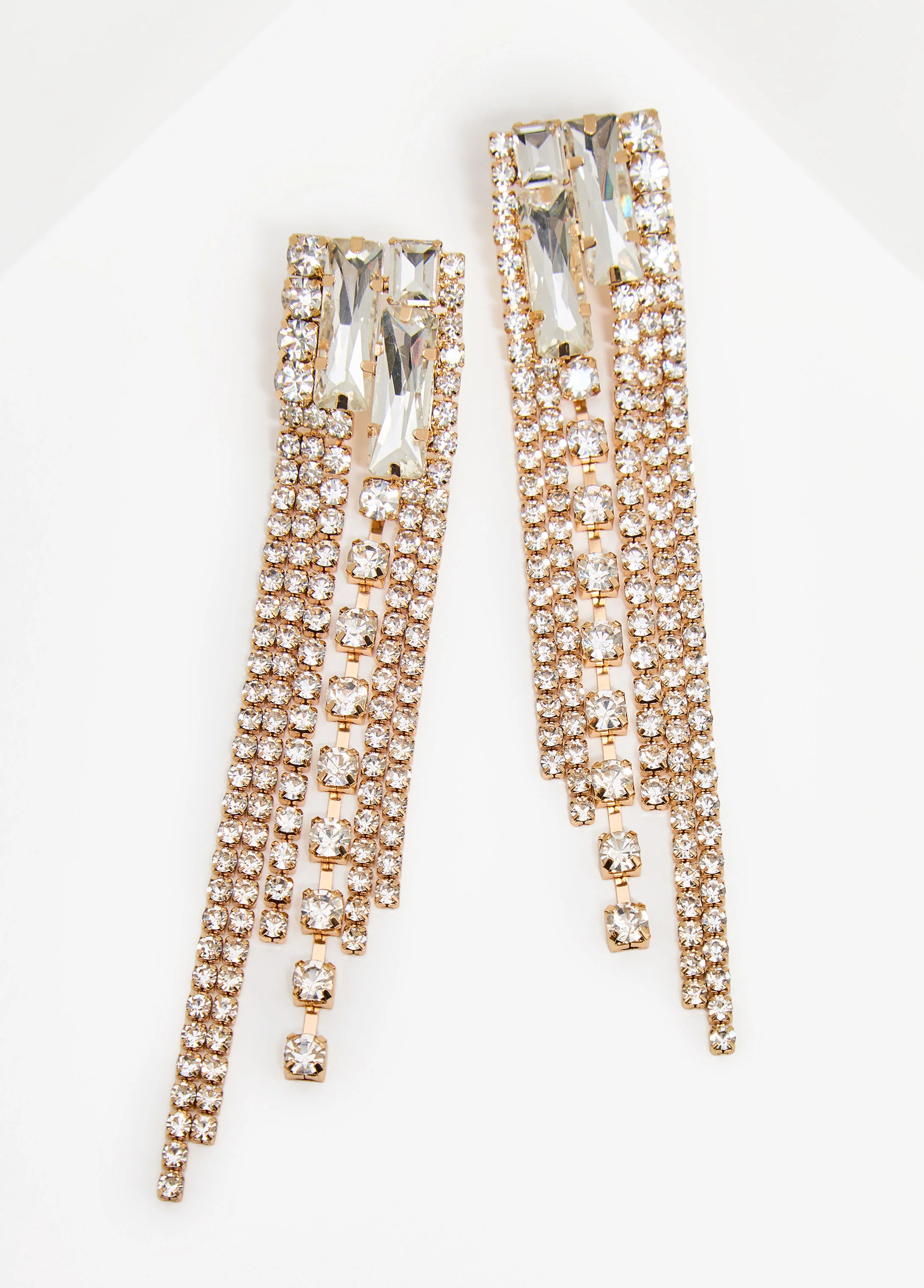 Waterfall Crystal Earrings - Image 2