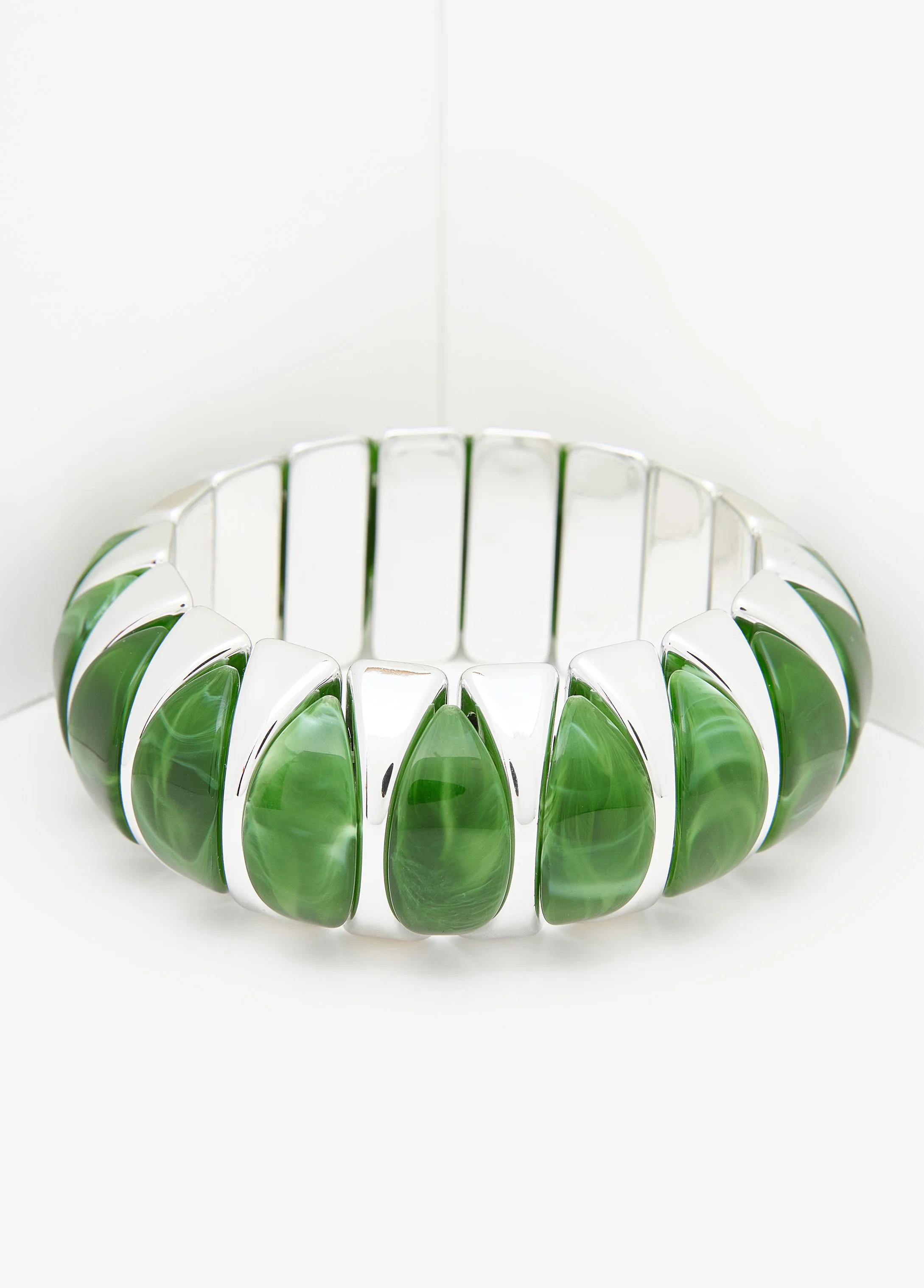 Marbled Stone Stretch Bracelet - Image 2