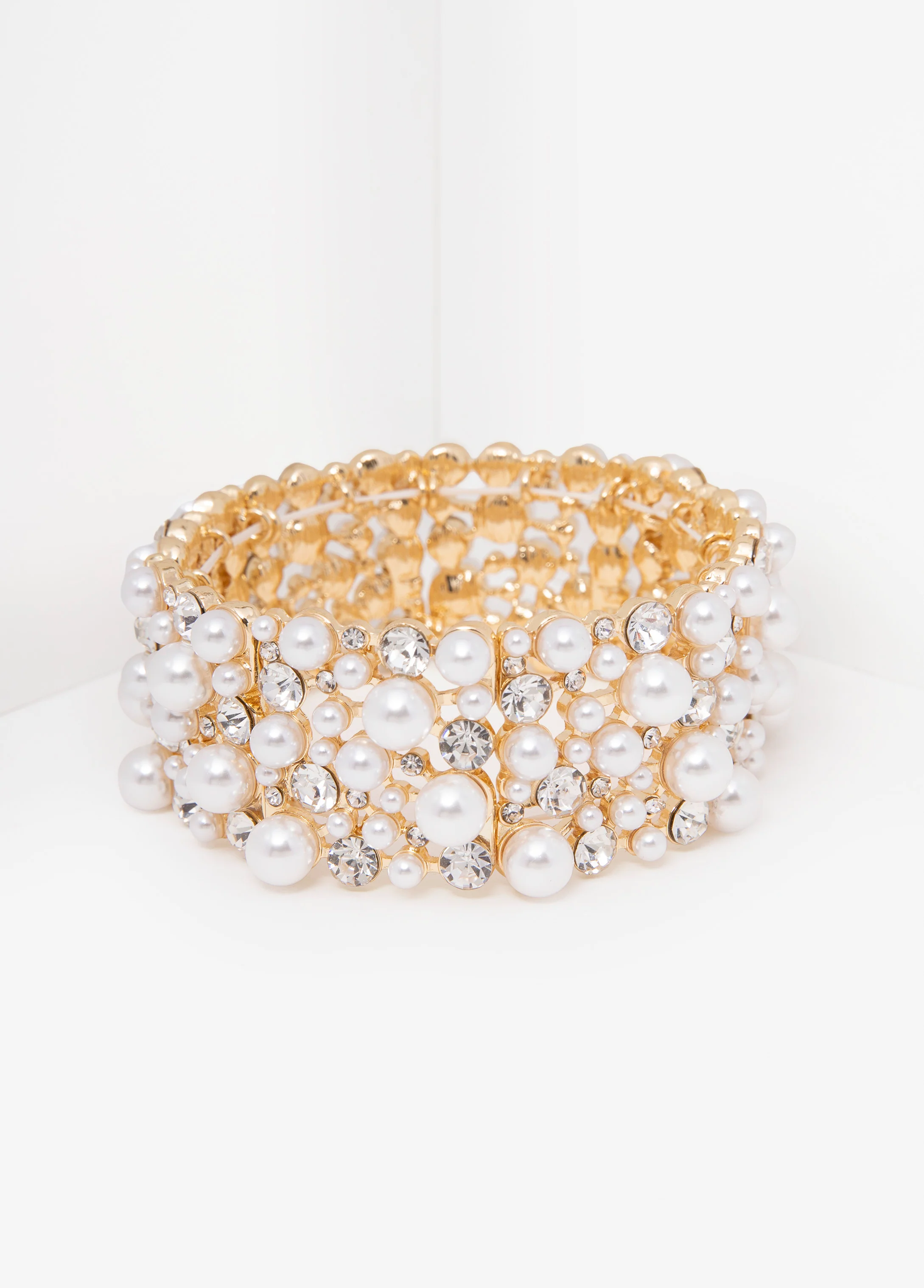 Crystal And Faux Pearl Bracelet - Image 2