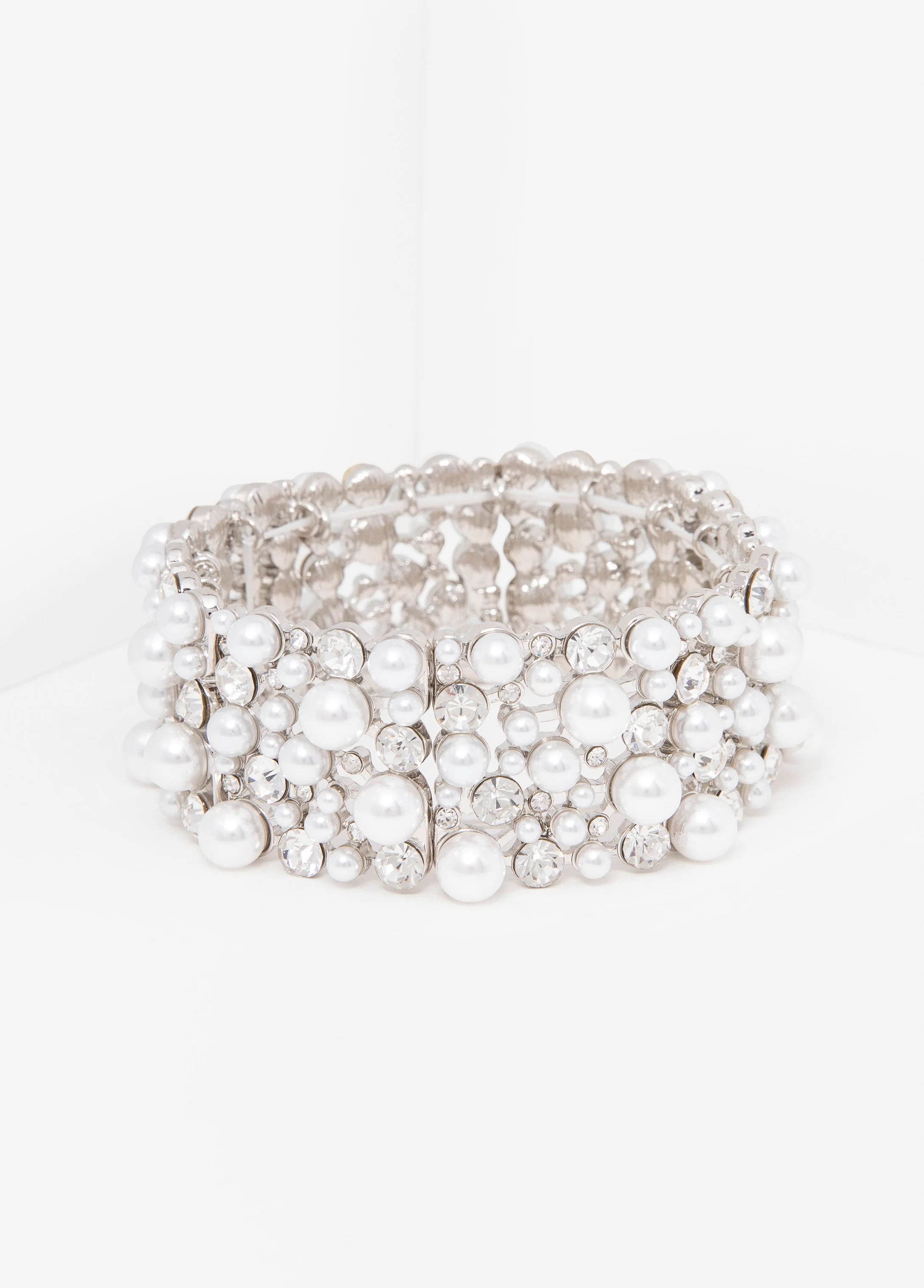 Faux Pearl And Crystal Bracelet - Image 2