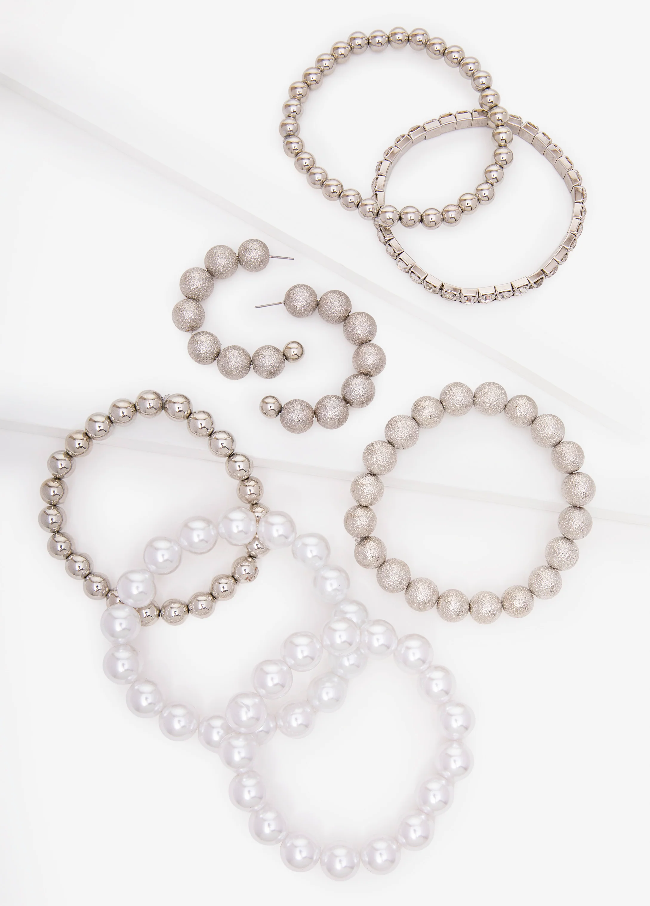 Silver Bracelet And Earrings Set - Image 2