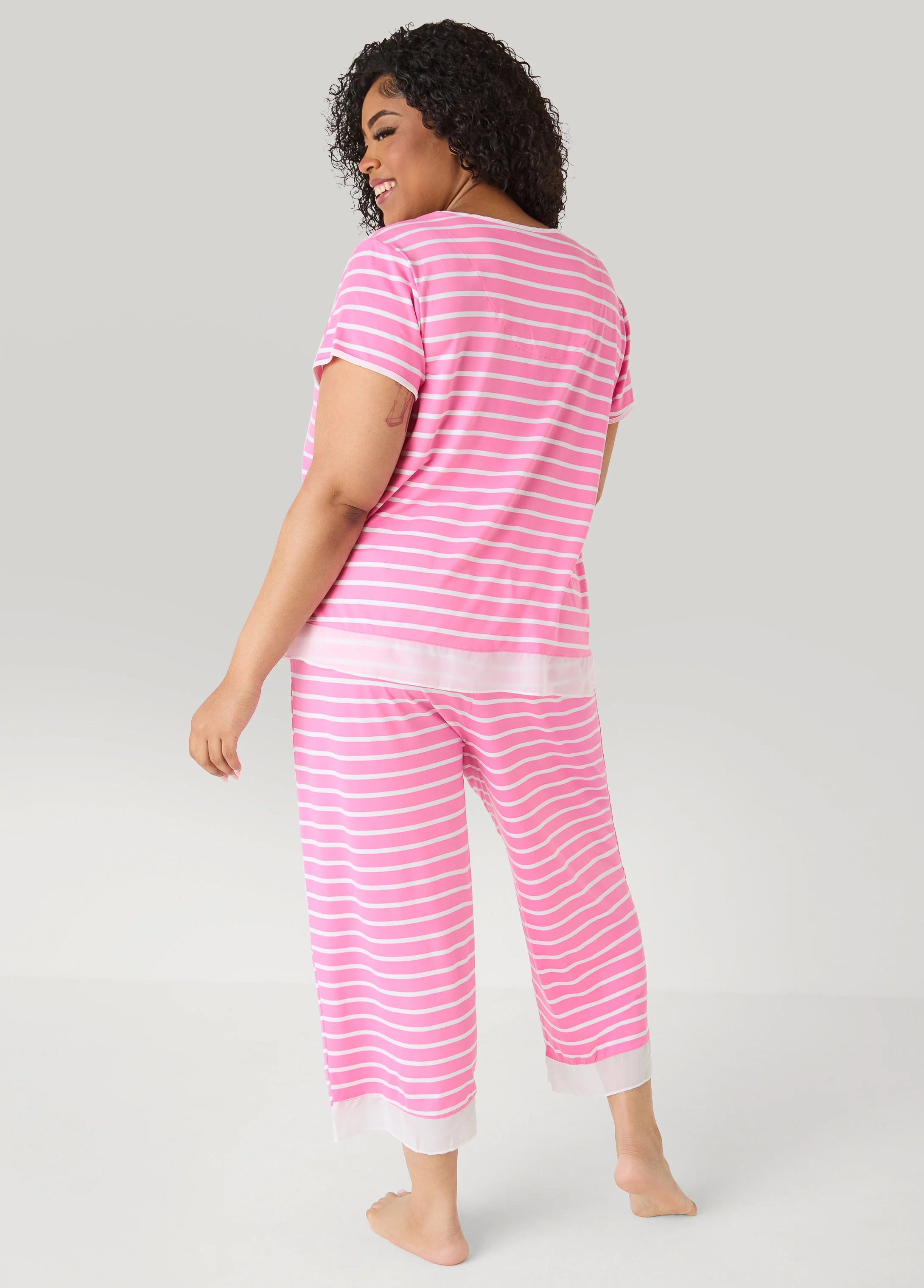 Ellen Tracy Striped PJ Capris Set - Image 2