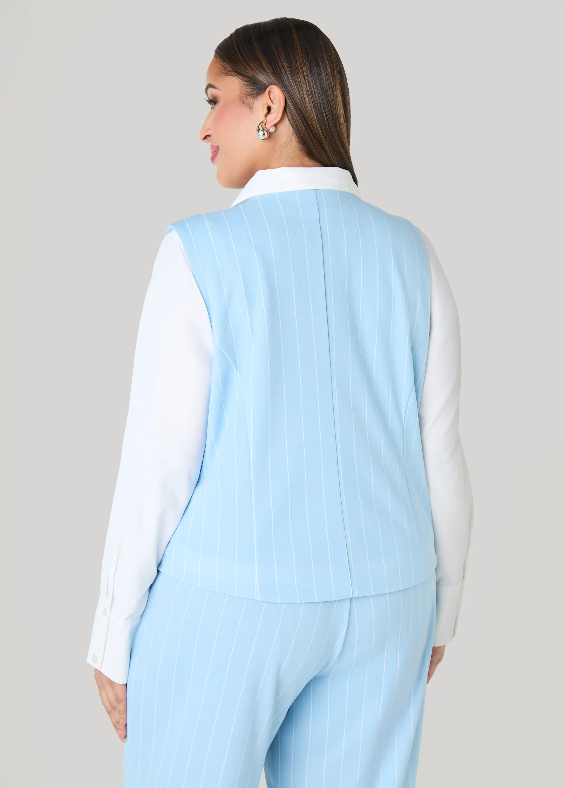 Striped Crepe Vest - Image 2