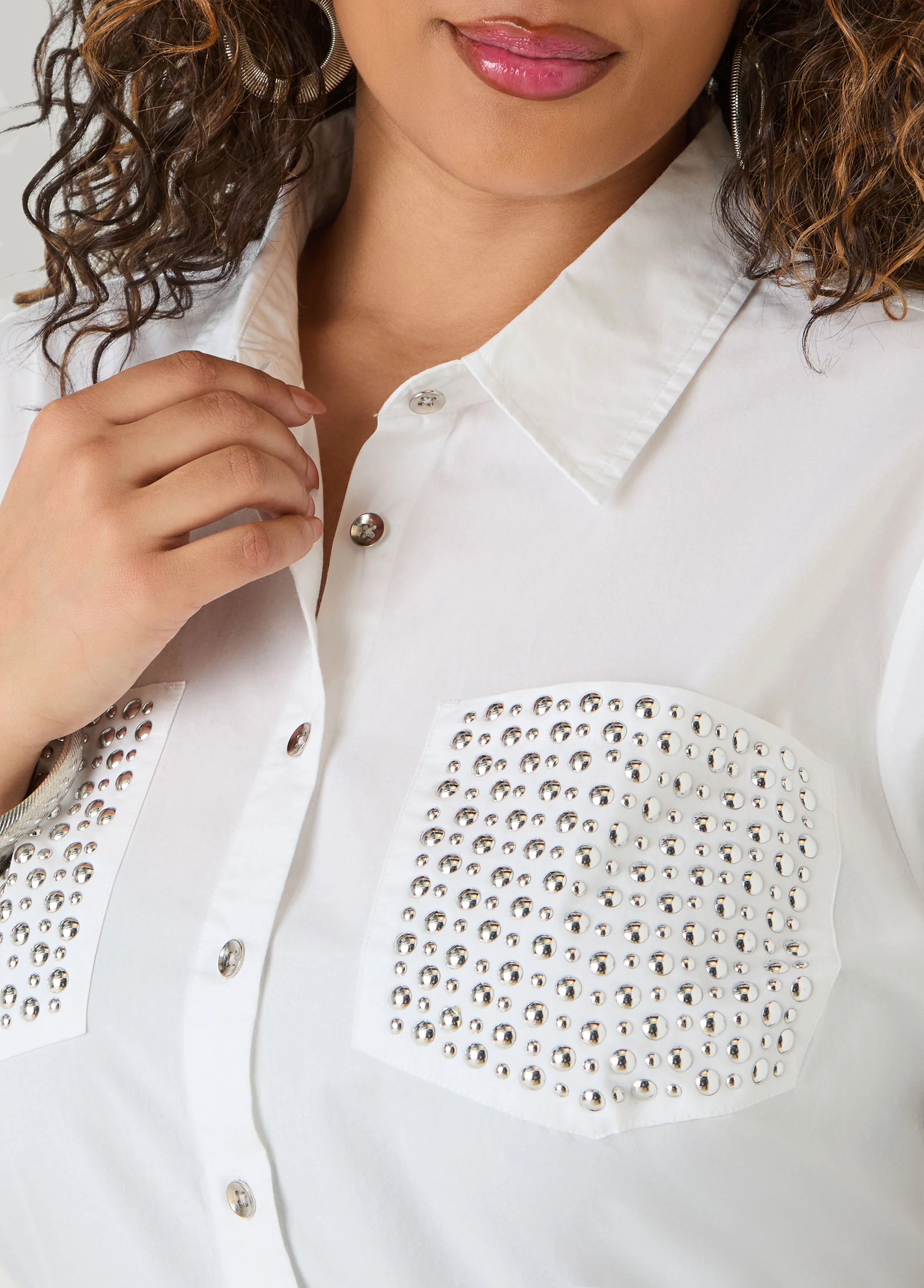 Studded Cotton Shirt - Image 4