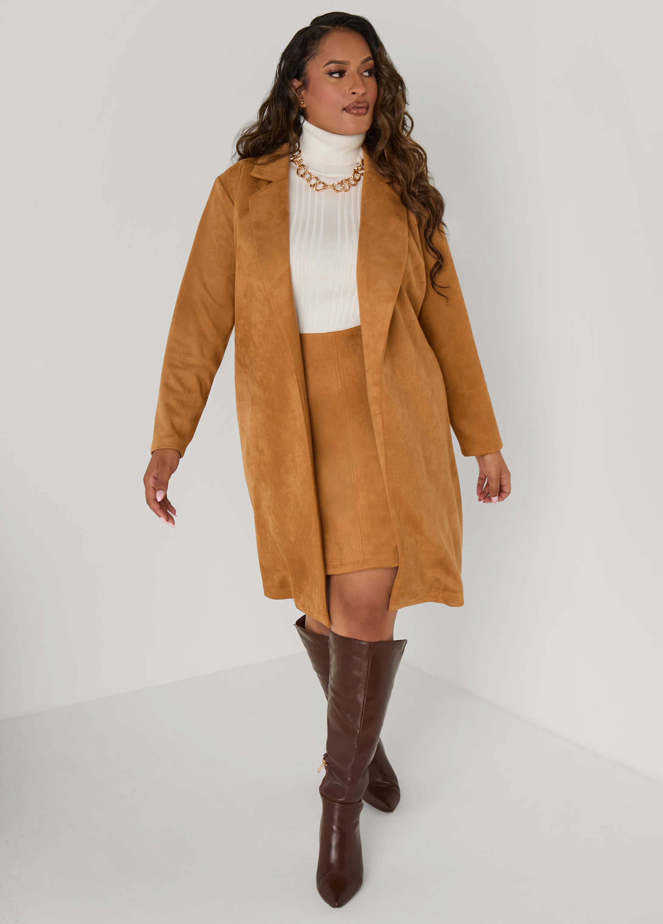 Faux Suede Mini Skirt - Image 4
