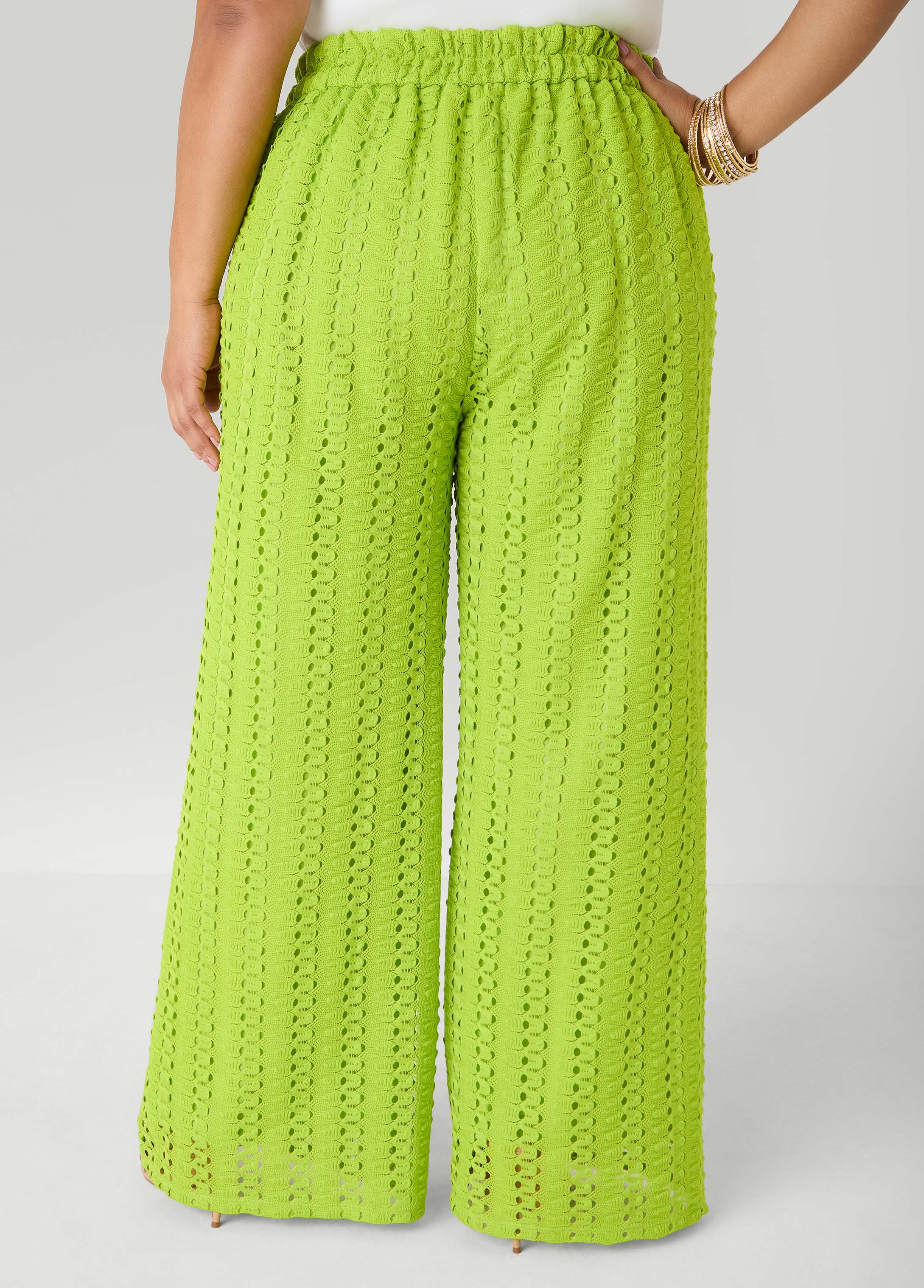 Textured Wide Leg Pants - Image 5