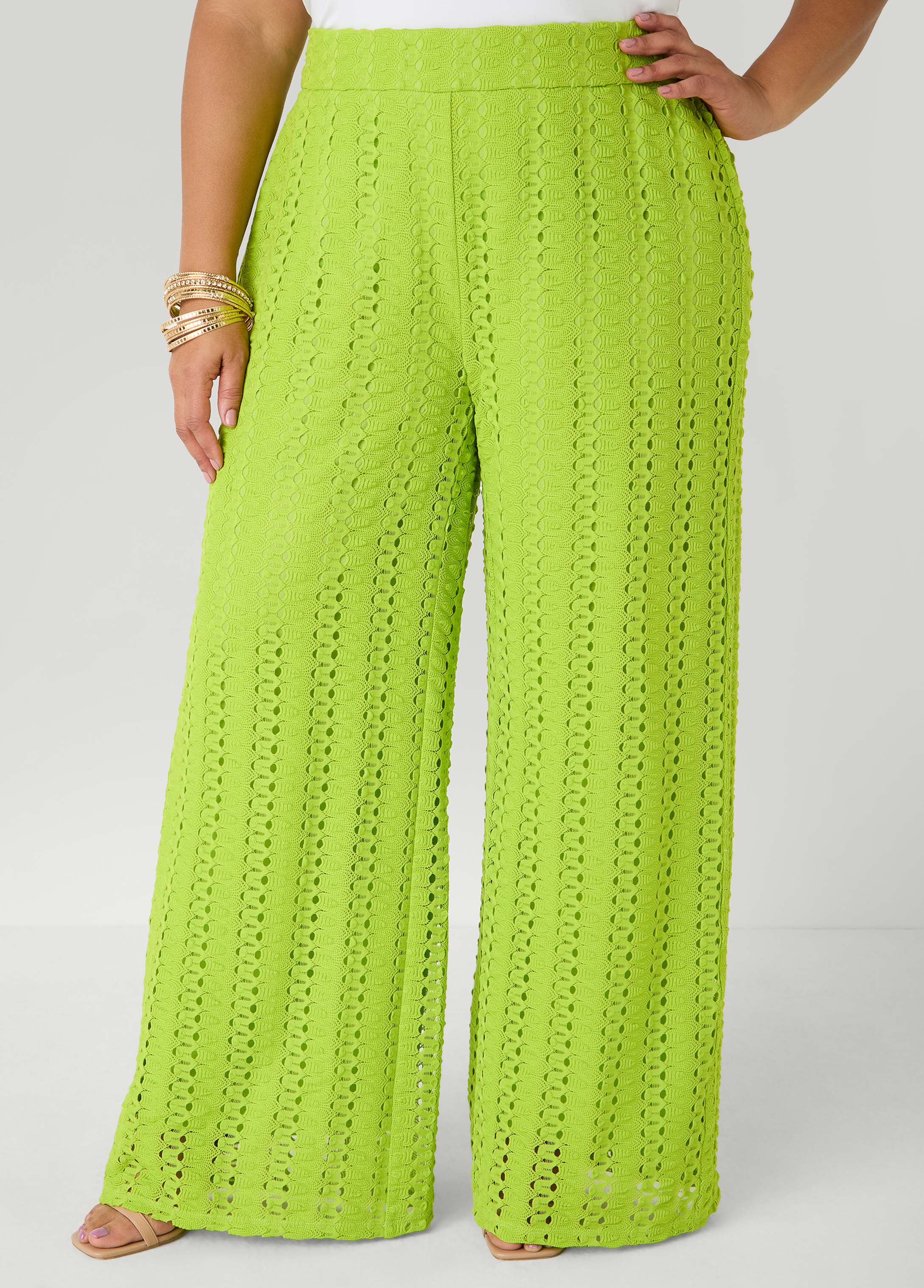 Textured Wide Leg Pants - Image 6