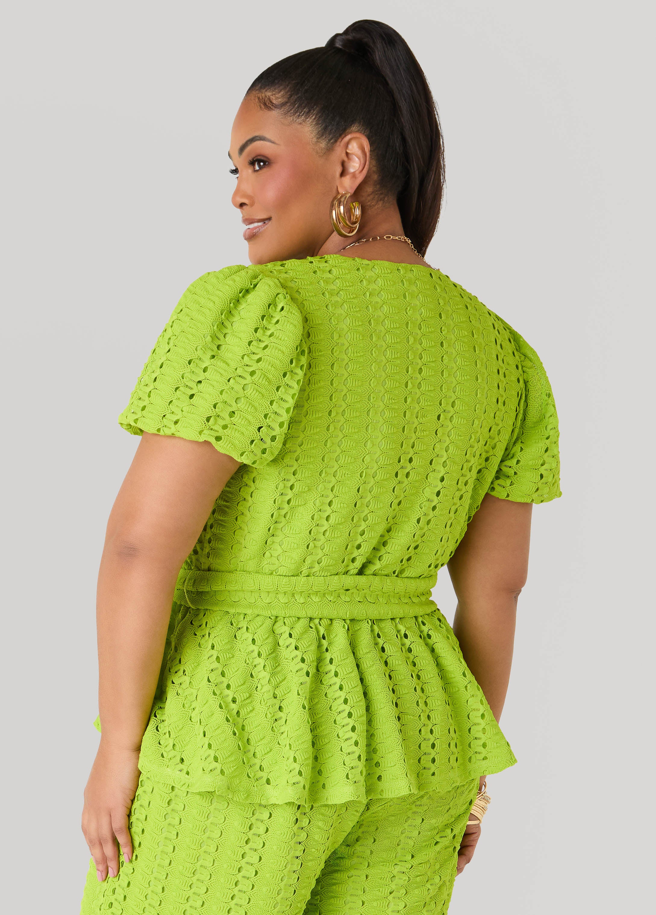 Textured Faux Wrap Top - Image 6