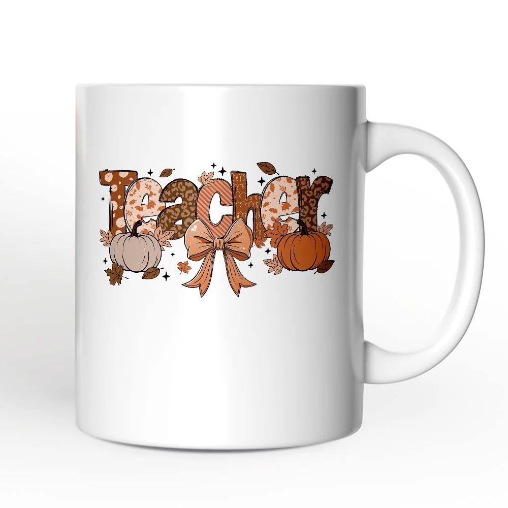Pumpkin Teacher Ceramic Mug - Image 2