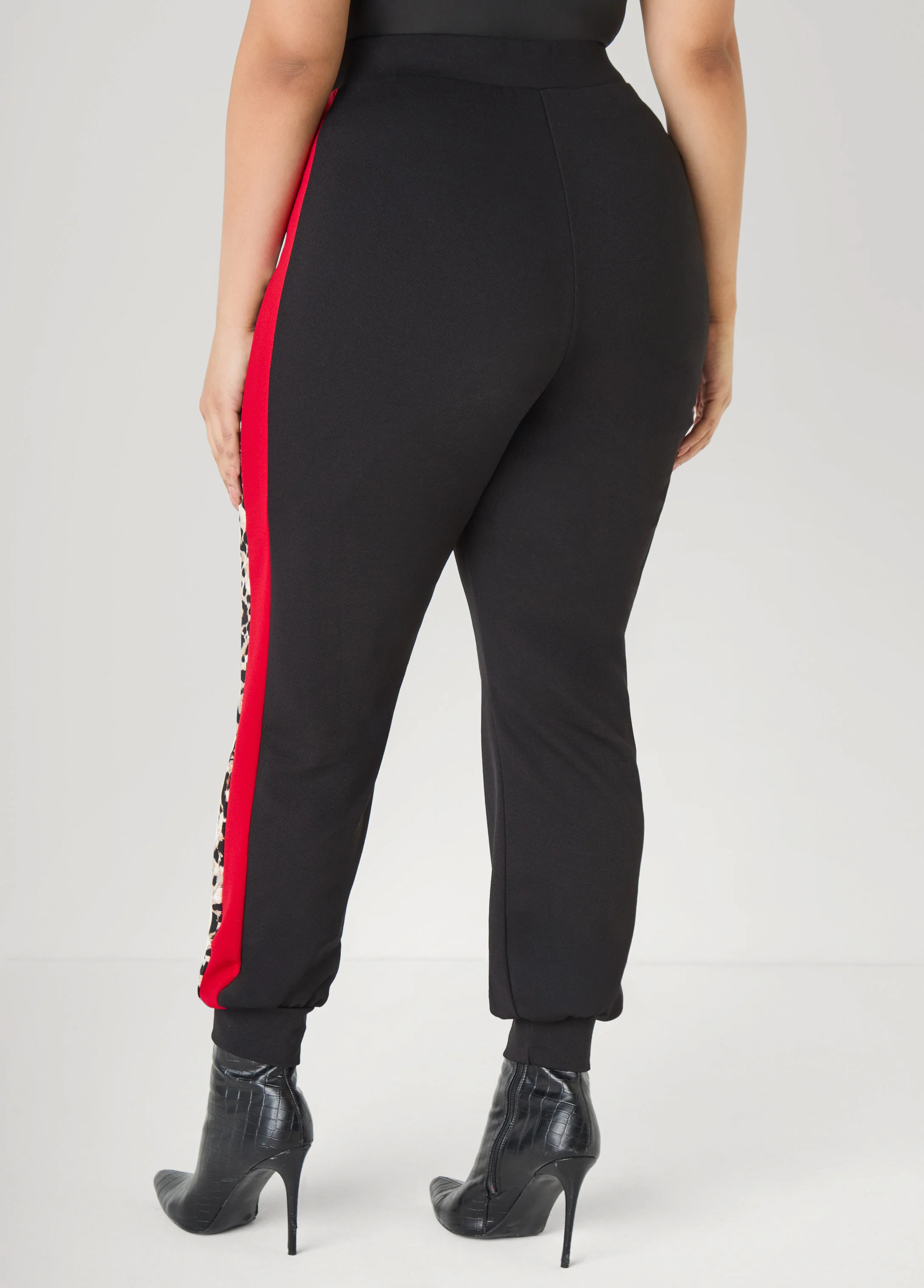 Animal Print Colorblock Joggers - Image 2
