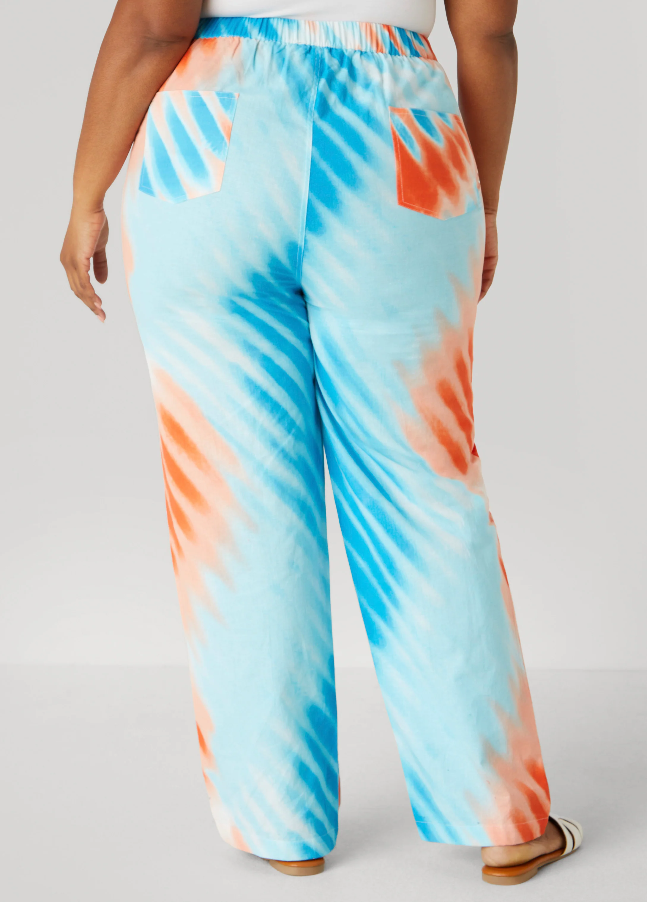 Tie Dyed Linen And Cotton Pants - Image 2